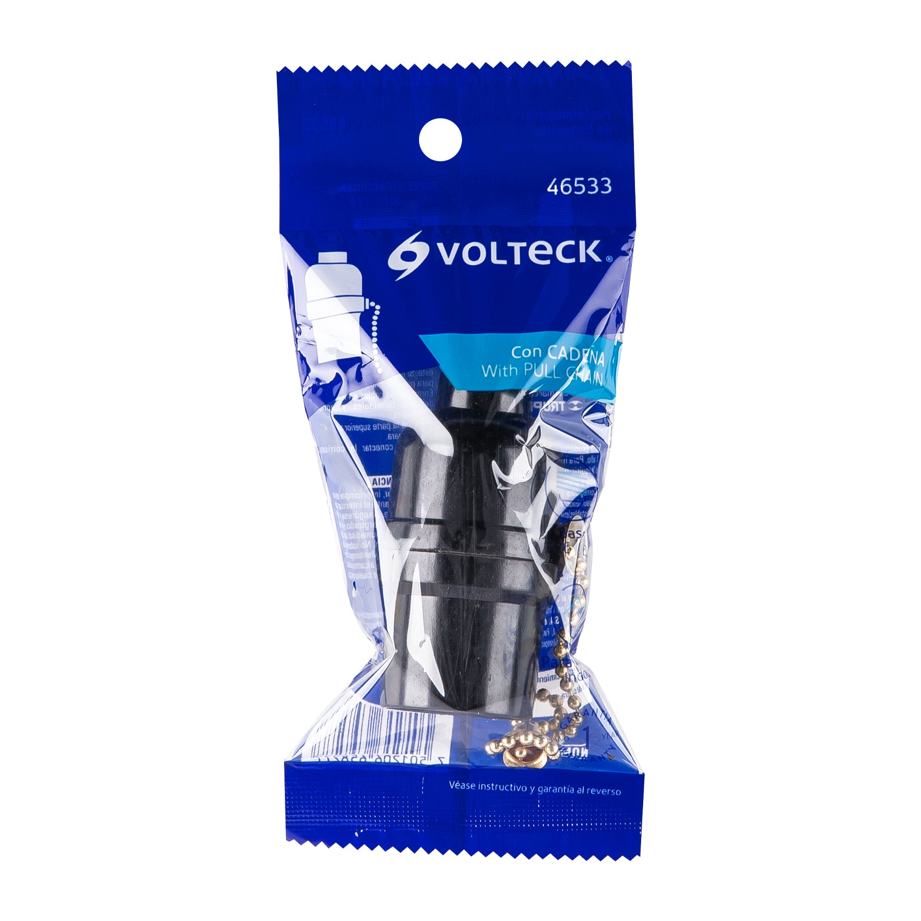 Portalámpara de baquelita, con interruptor de cadena VOLTECK