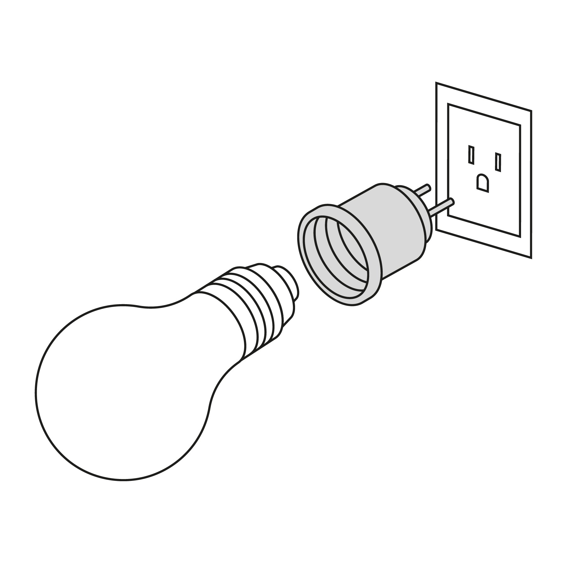 Portalámpara de baquelita, con adaptador, marfil, VOLTECK