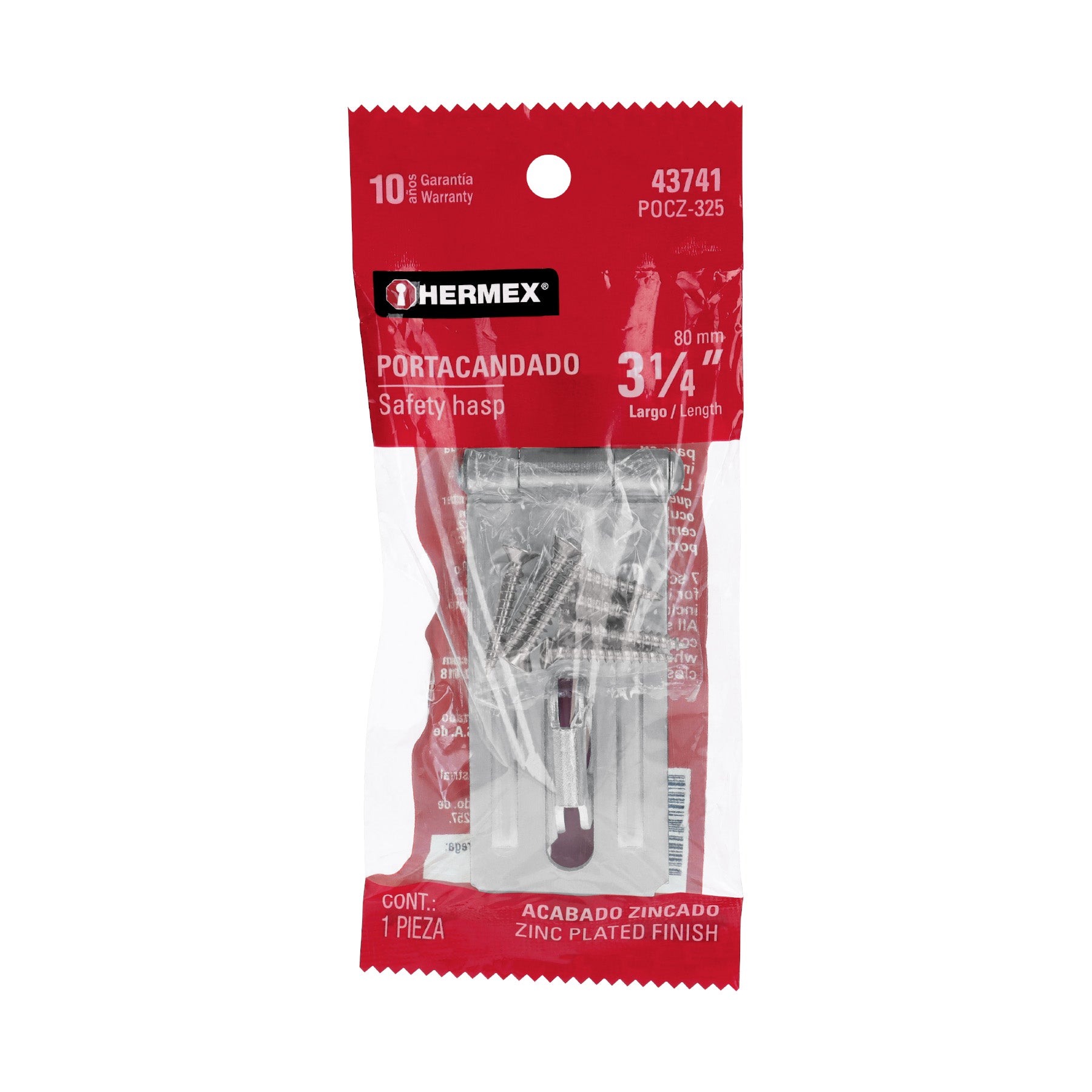 Portacandado de acero zincado 3-1/4", HERMEX