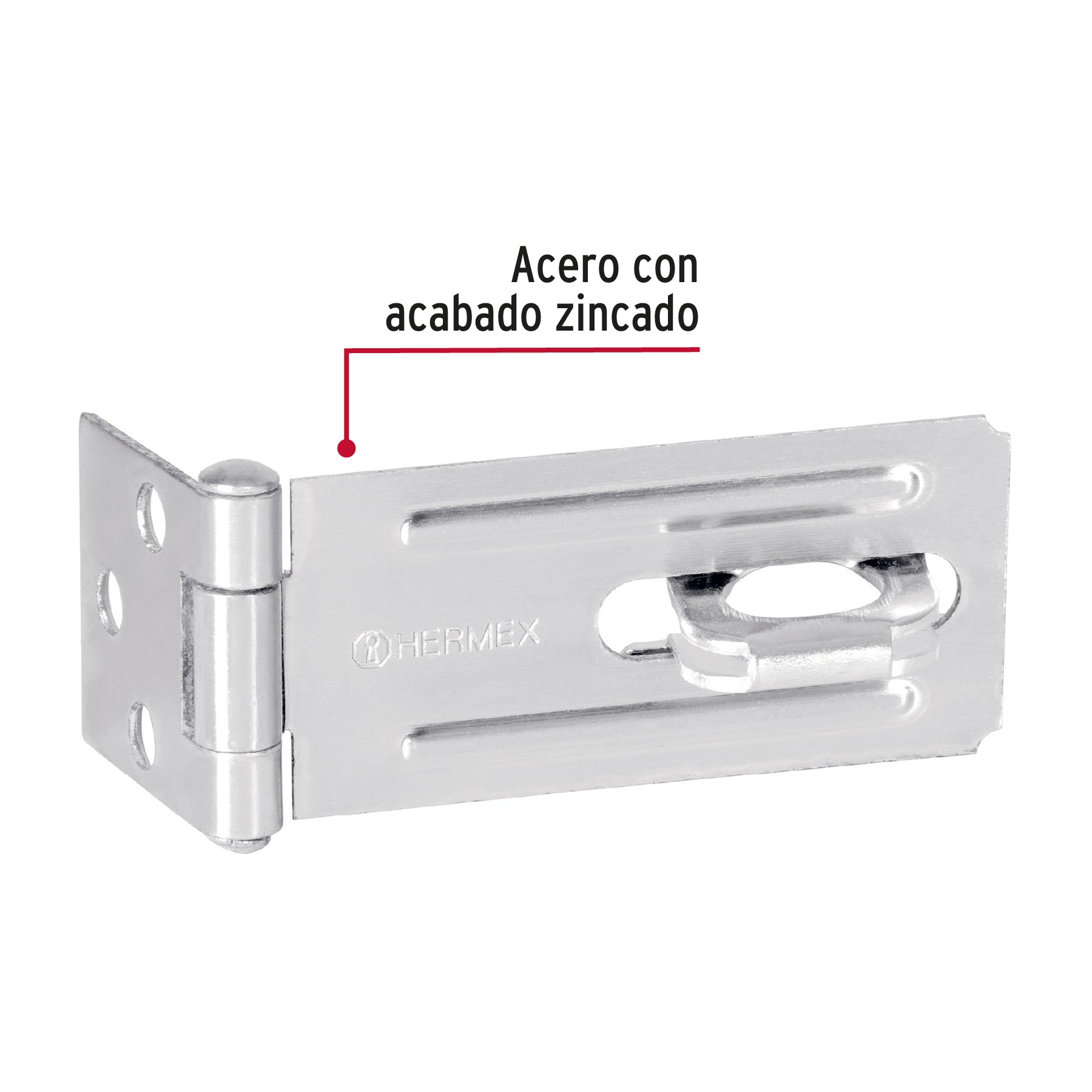 Portacandado de acero zincado 3-1/4", HERMEX