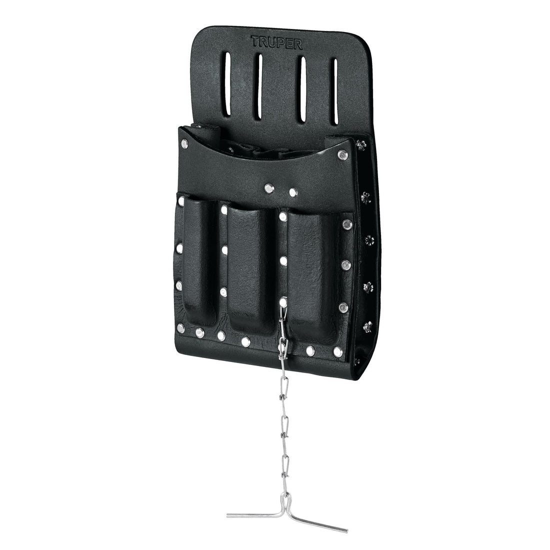 Porta herramientas de cuero con 11 compartimentos, TRUPER