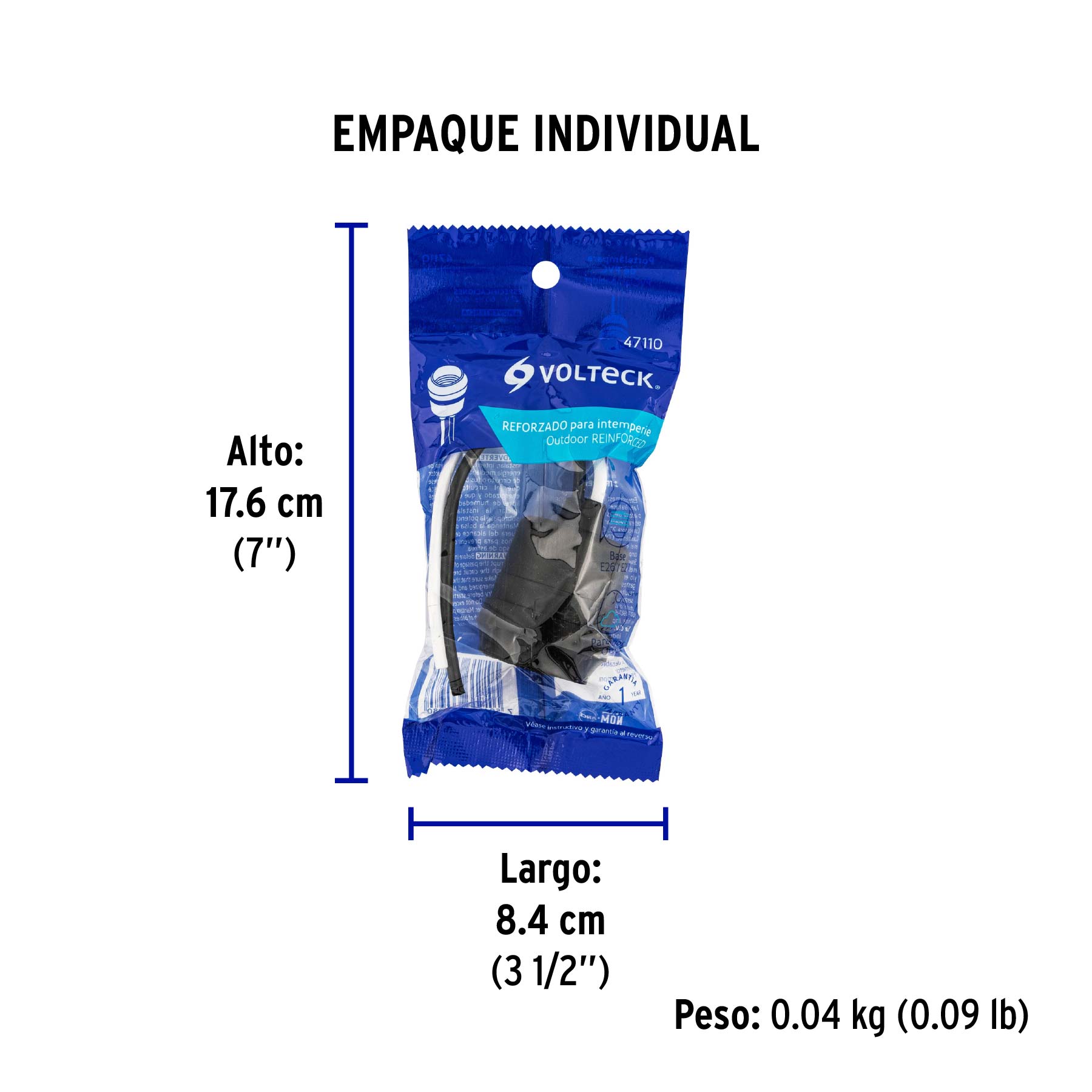 Portalámpara para intemperie, reforzada , VOLTECK - Empaque