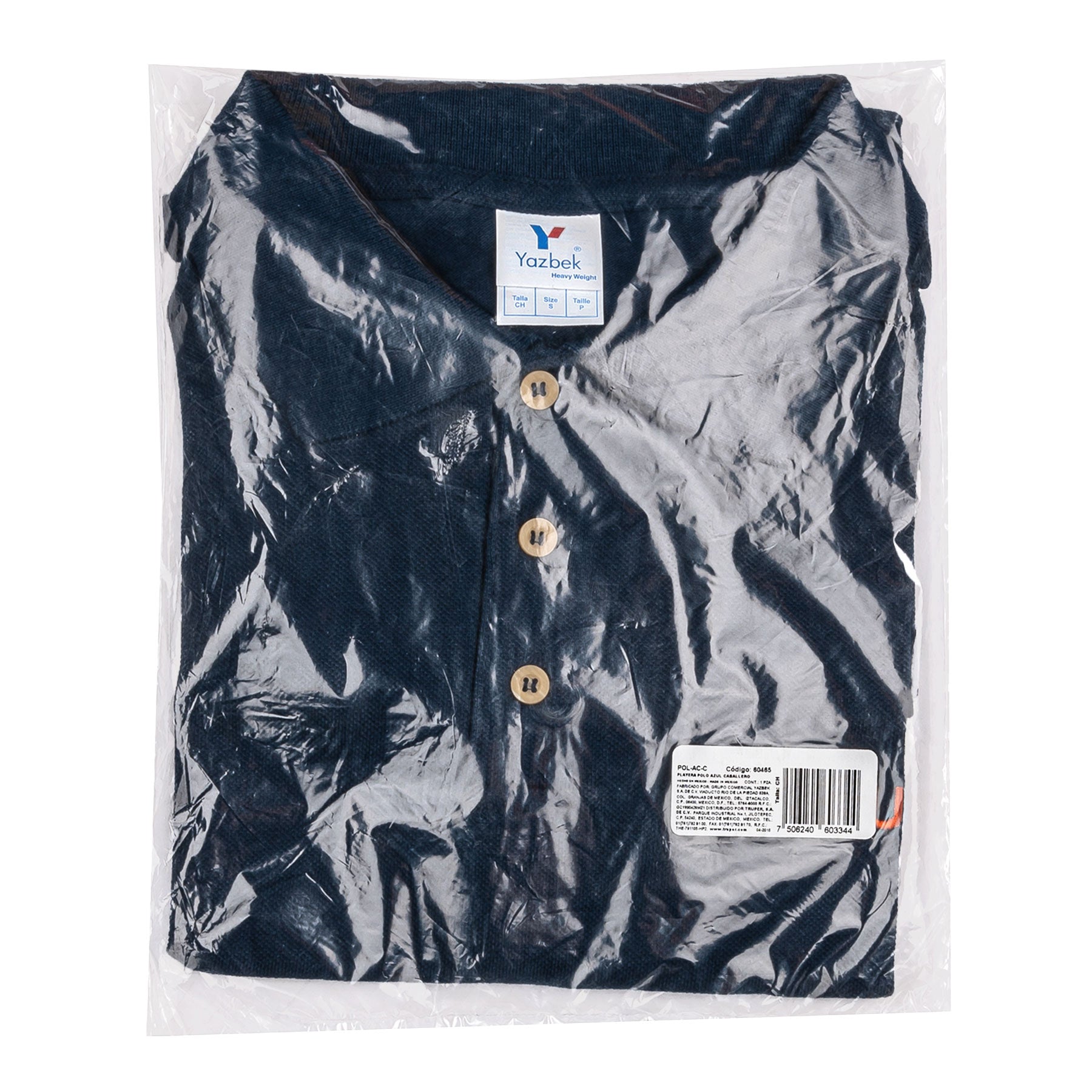 Playera polo para hombre, azul, CH, TRUPER