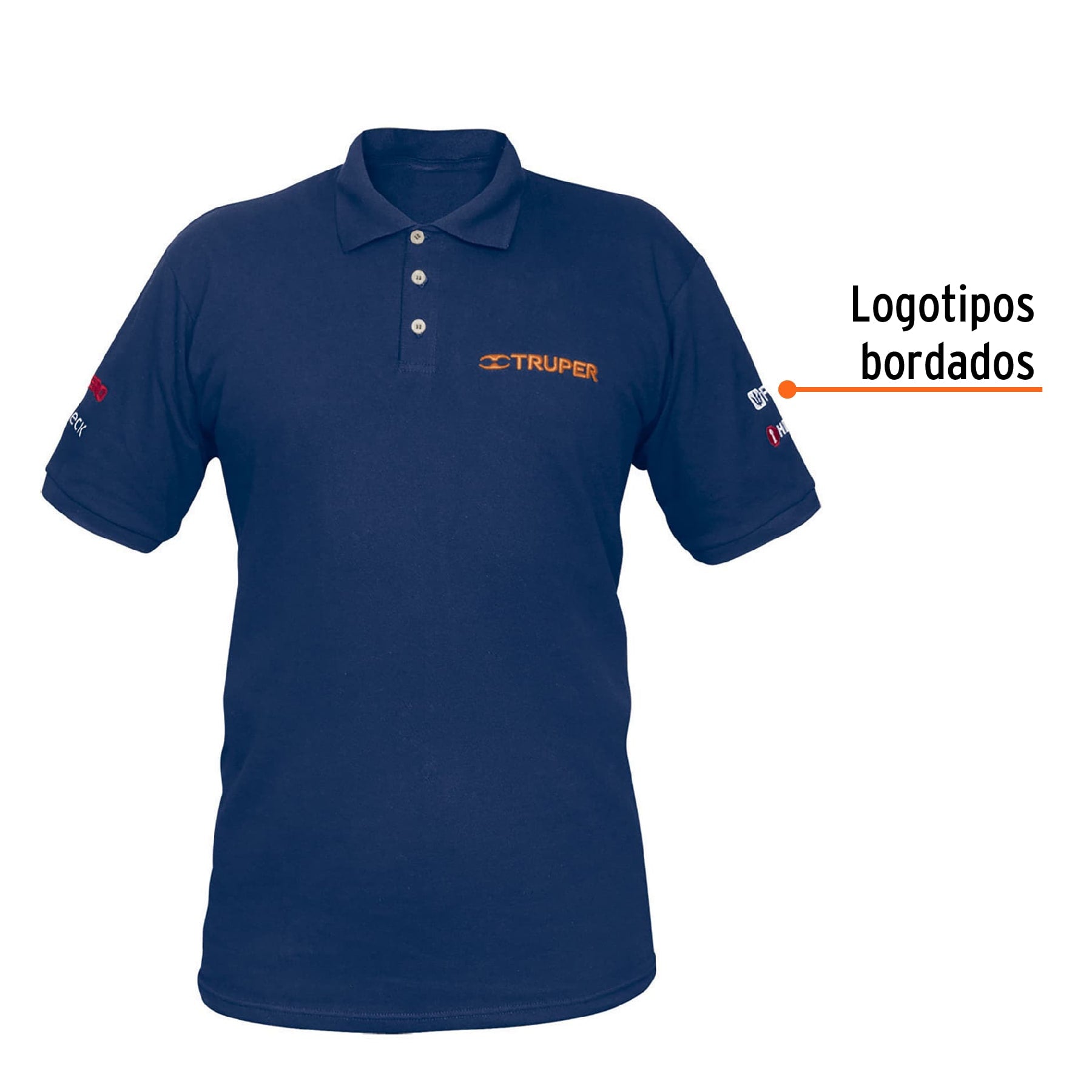 Playera polo para hombre, azul, CH, TRUPER