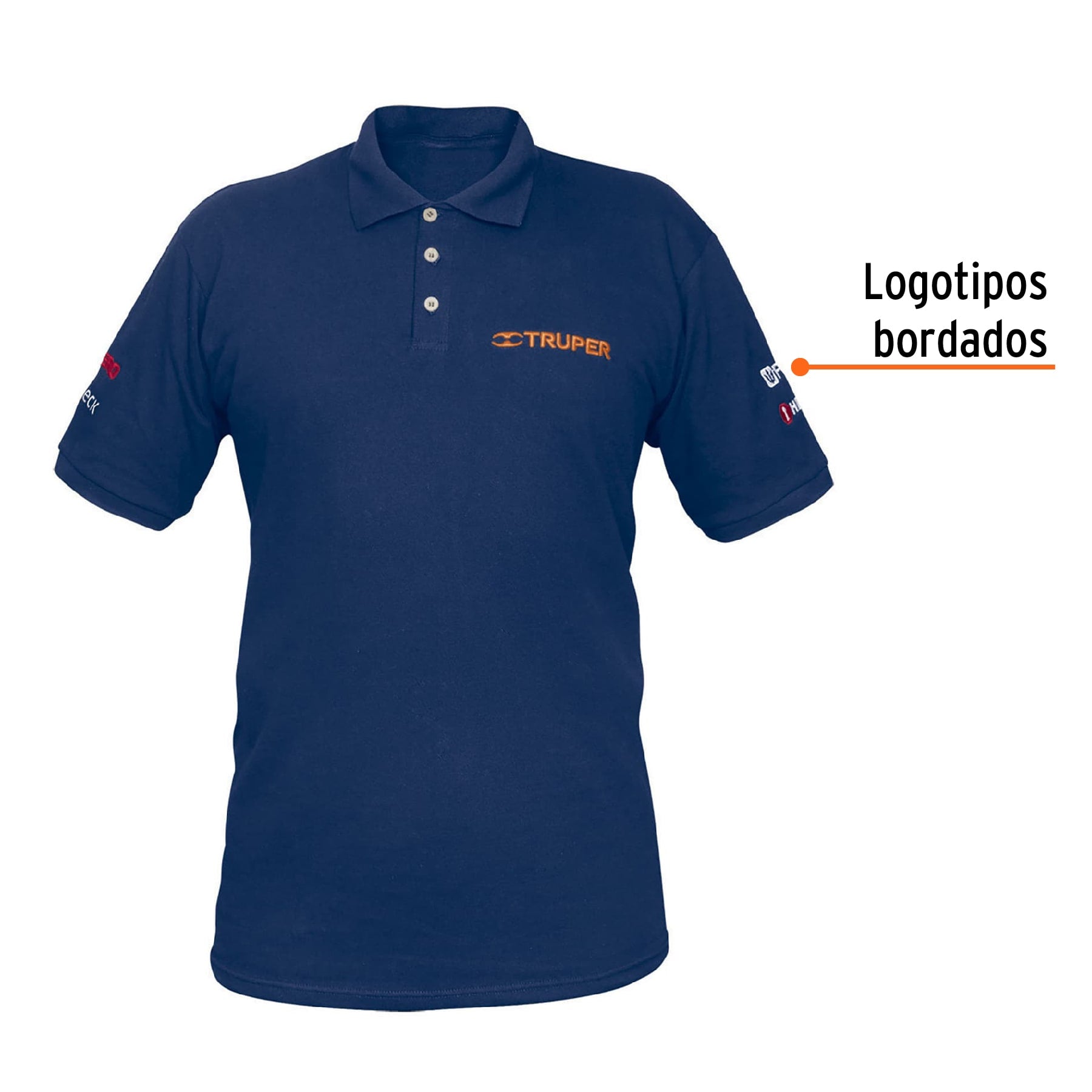 Playera polo para hombre, azul, G, TRUPER
