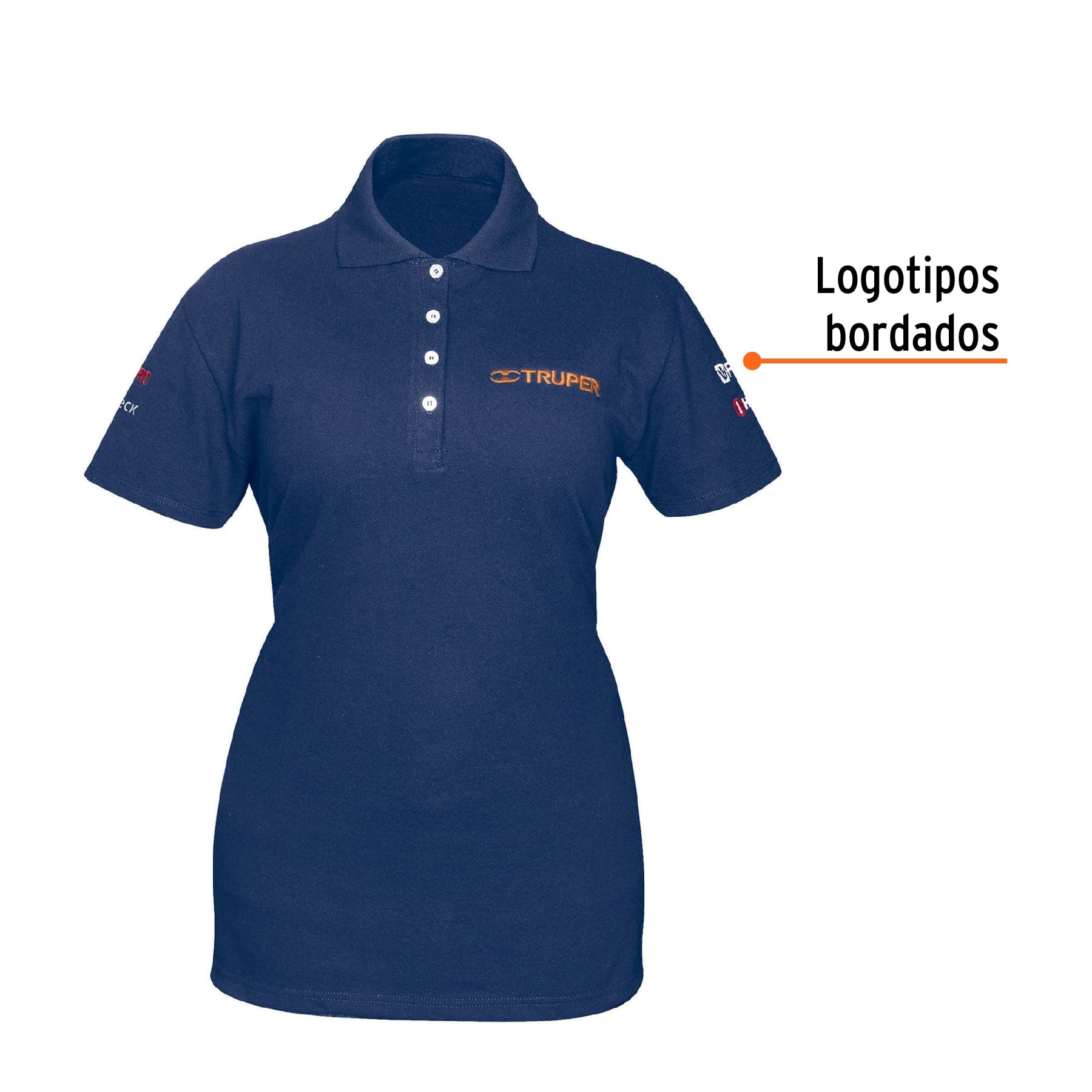 Playera polo para mujer, azul, G, TRUPER