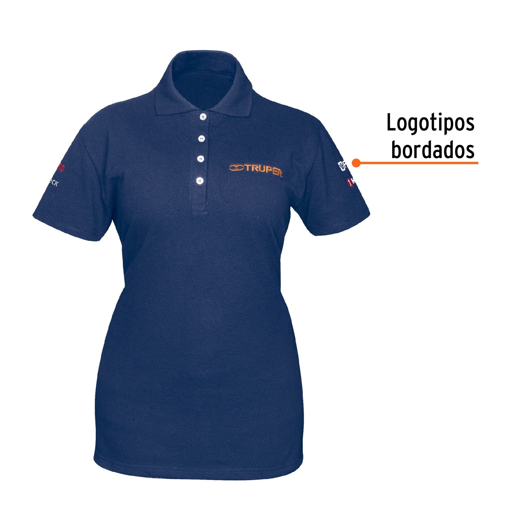 Playera polo para mujer, azul, M, TRUPER