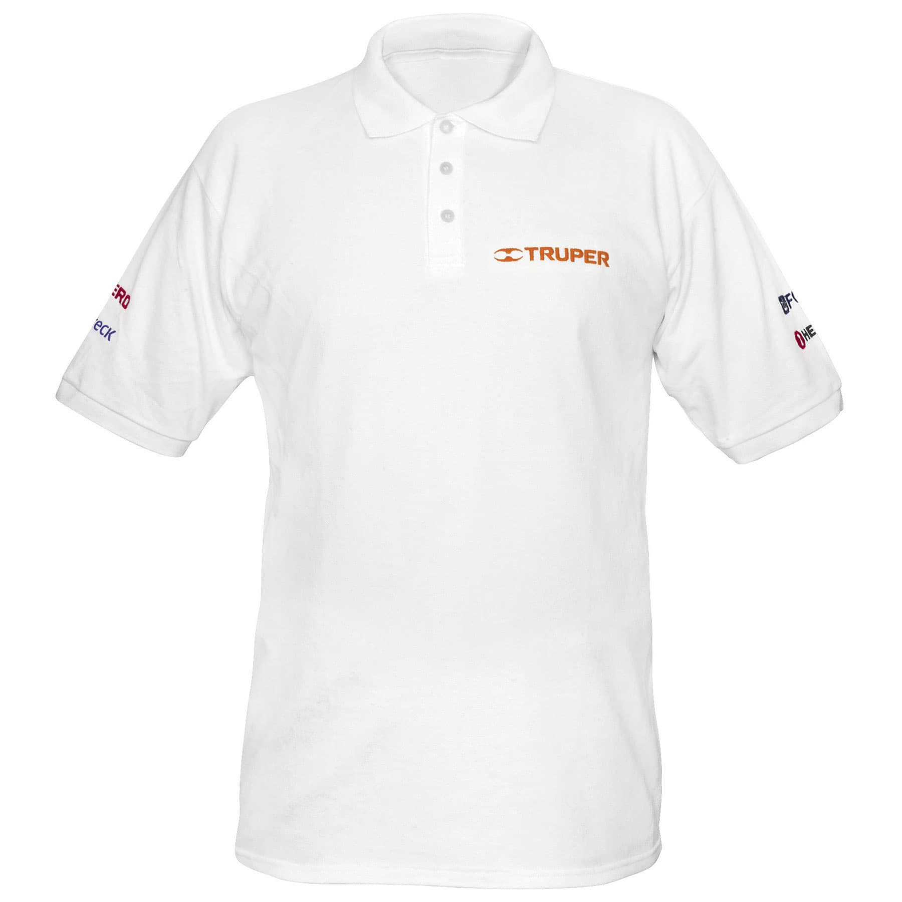 Playera polo para hombre, blanca, EG, TRUPER