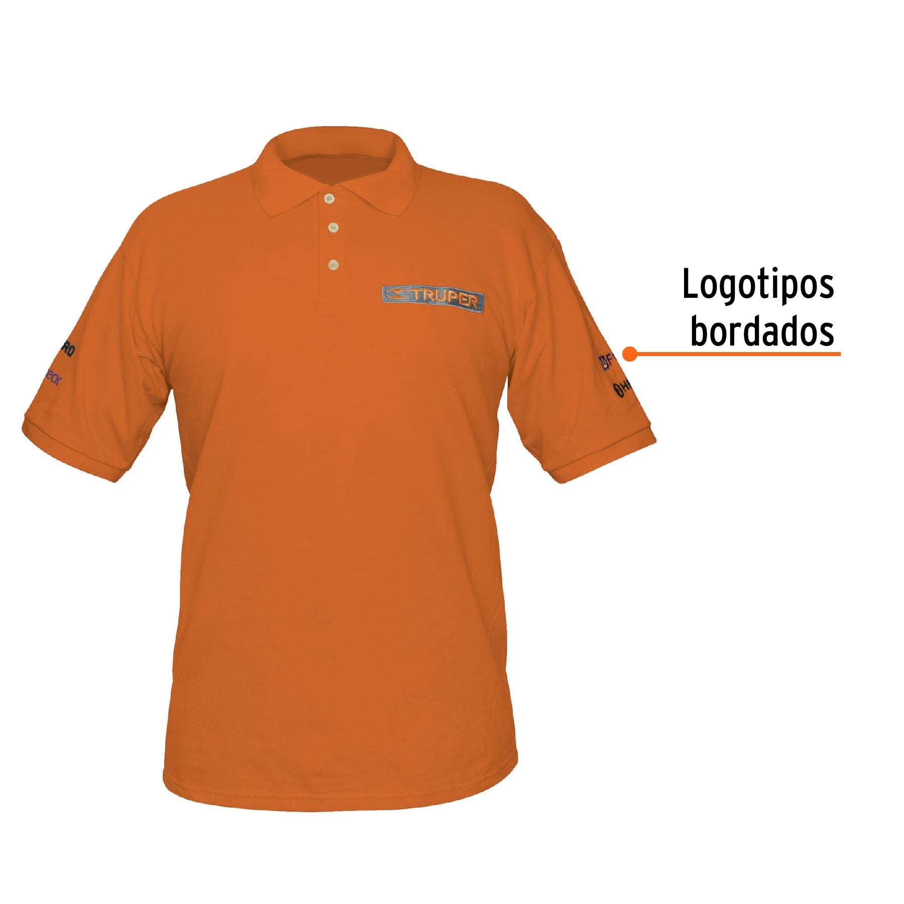 Playera polo para hombre, naranja, M, TRUPER