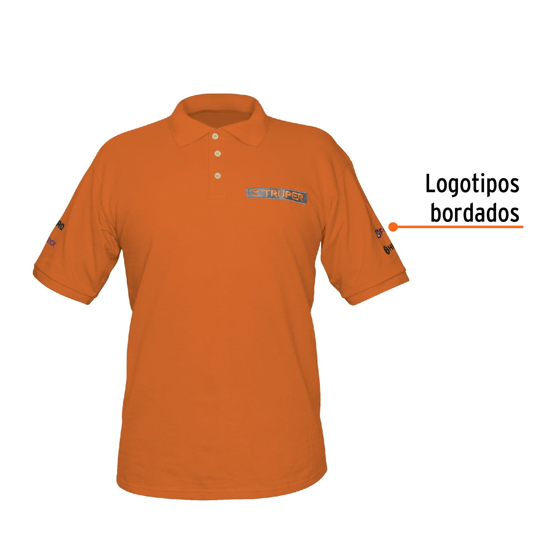 Playera polo para hombre, naranja, EG, TRUPER