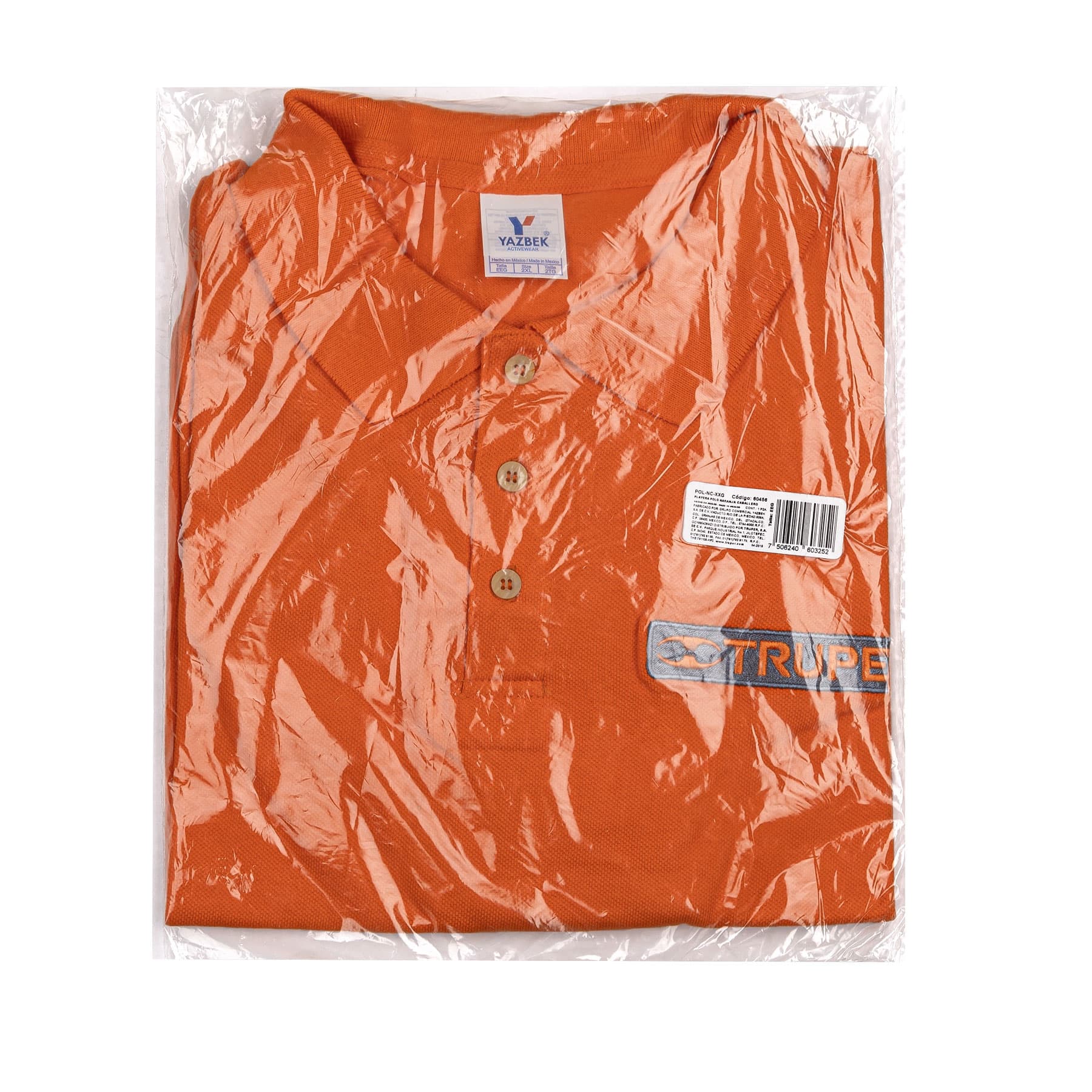 Playera polo para hombre, naranja, EEG, TRUPER
