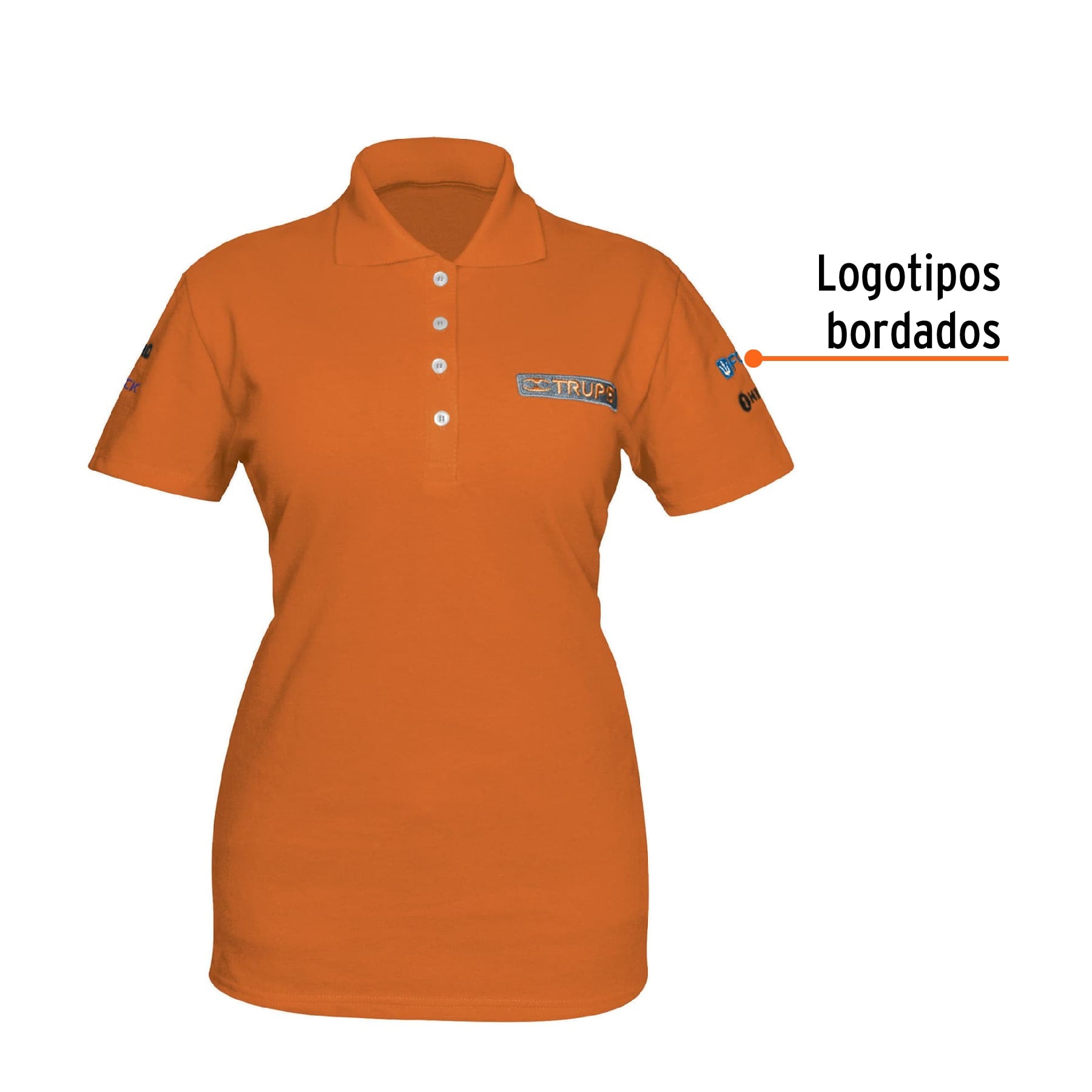 Playera polo para mujer, naranja, G, TRUPER