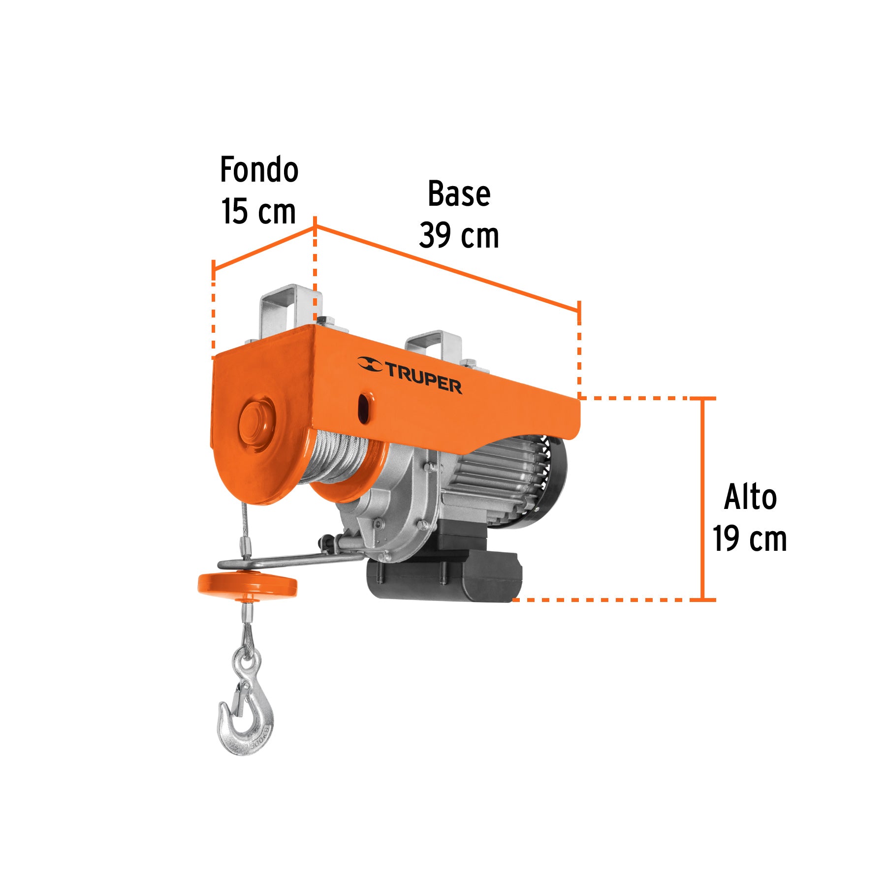 Polipasto eléctrico de 600 kg, TRUPER