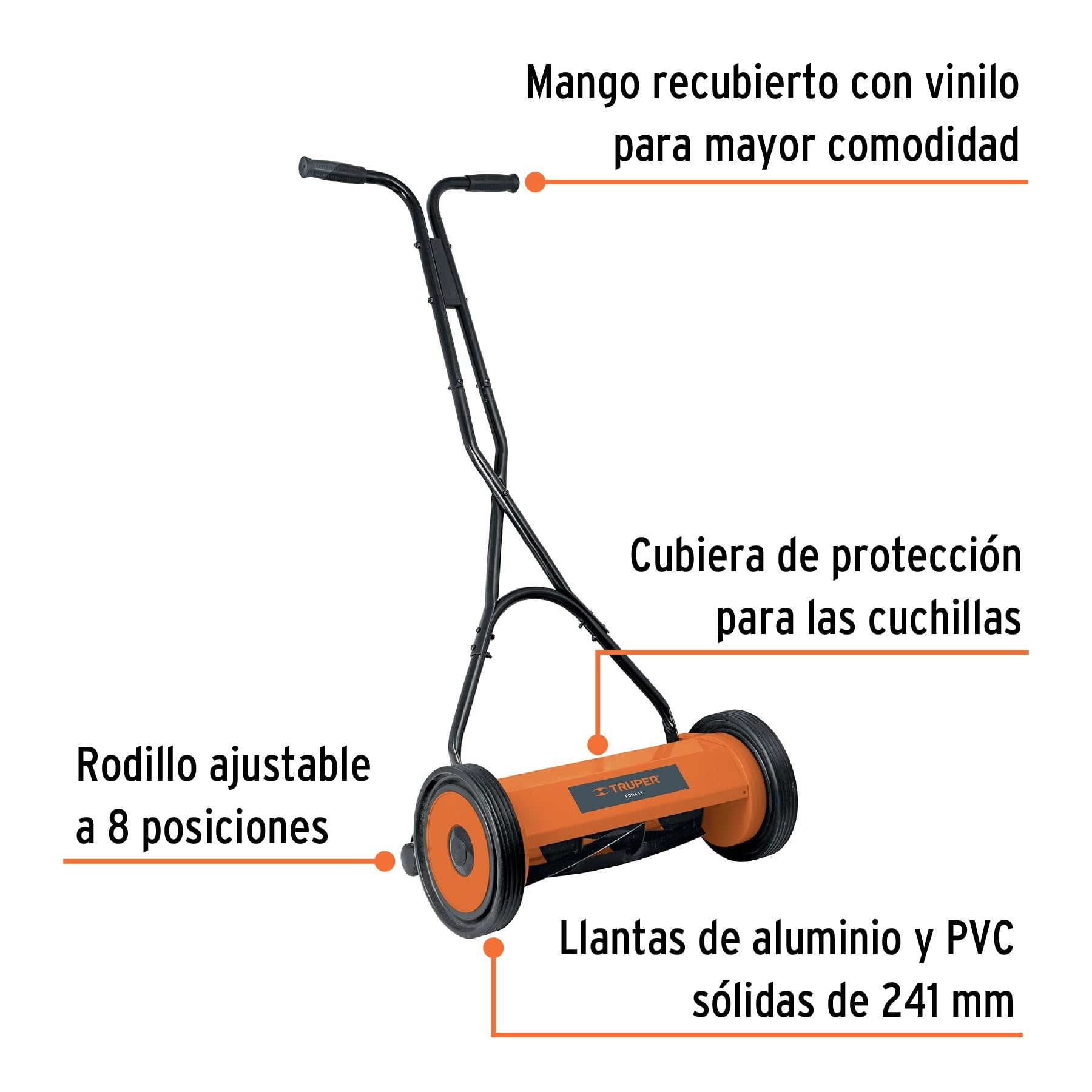 Podadora manual, 15" de corte, TRUPER