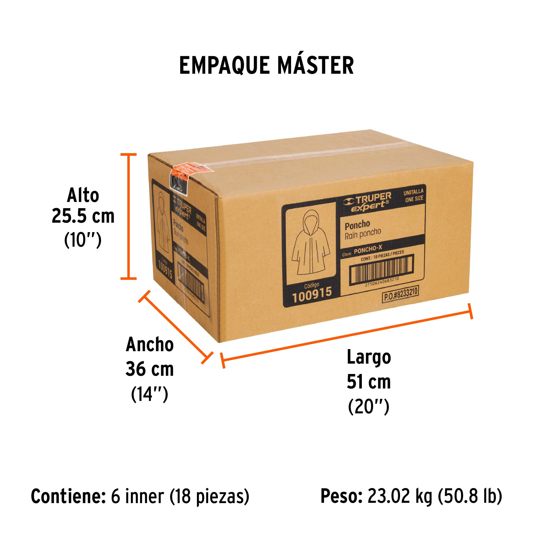 Poncho o capamanga doble capa, TRUPER EXPERT - Empaque