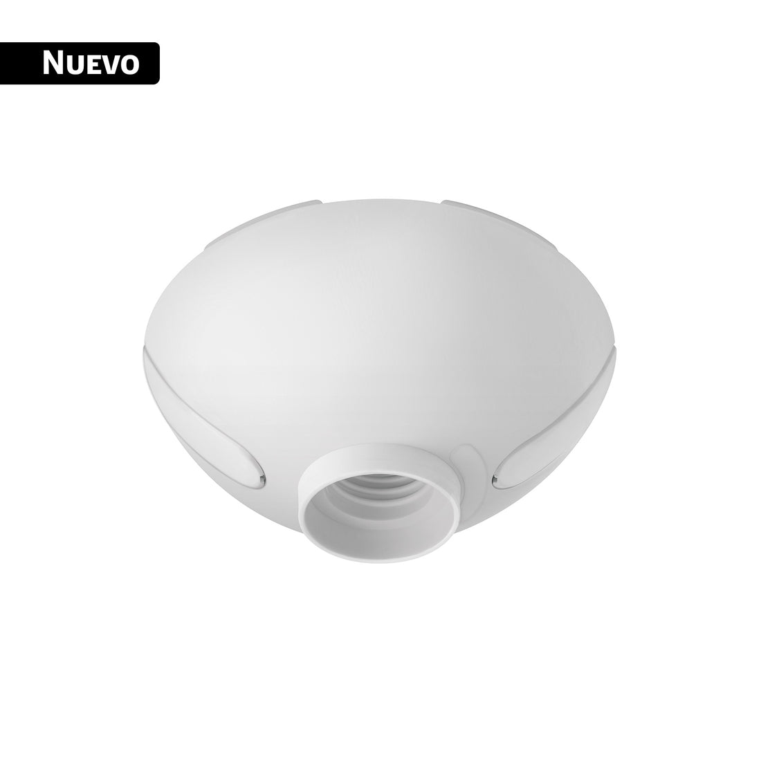 Portalámpara 4-1/2" de plástico, para sobreponer, VOLTECK