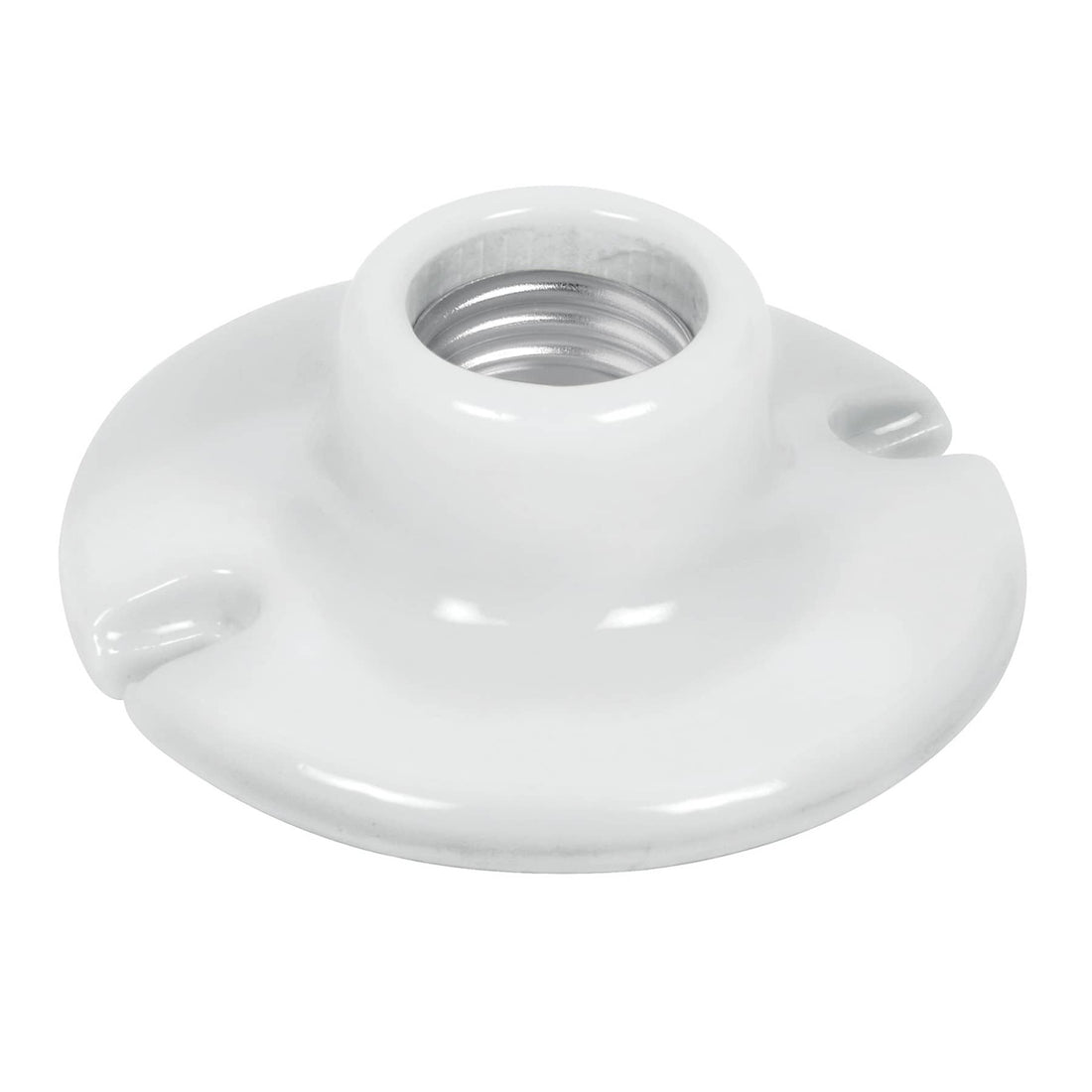 Portalámpara de porcelana, 3-1/2", redonda, VOLTECK