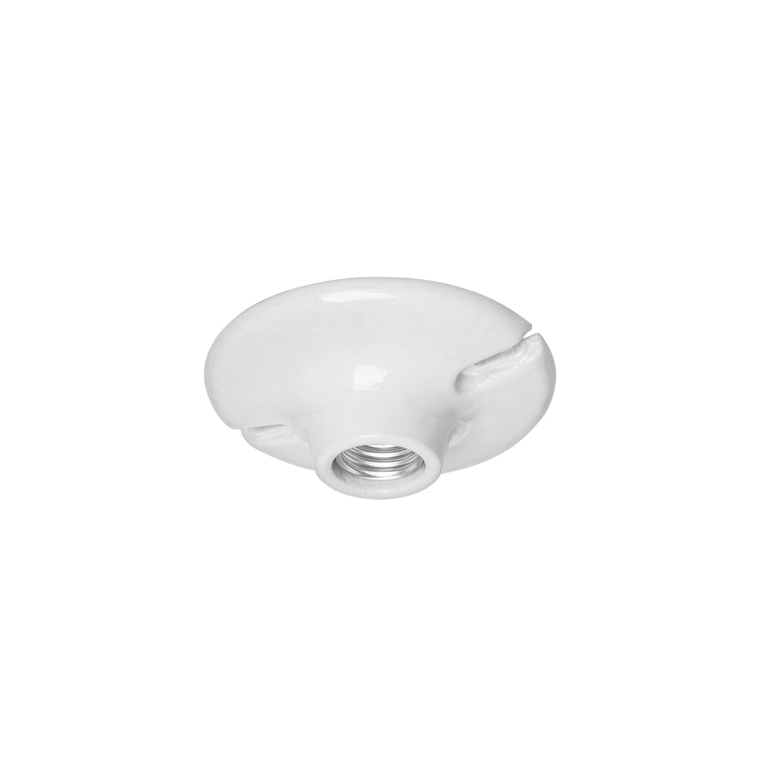 Portalámpara de porcelana, 4-1/2", redonda, VOLTECK