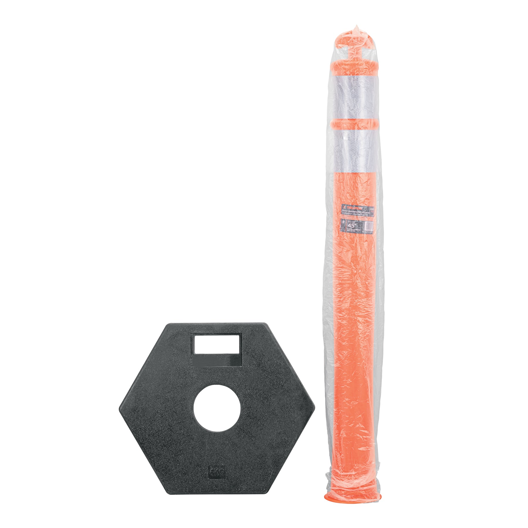 Poste delimitador de 115 cm de alto con base y reflejante