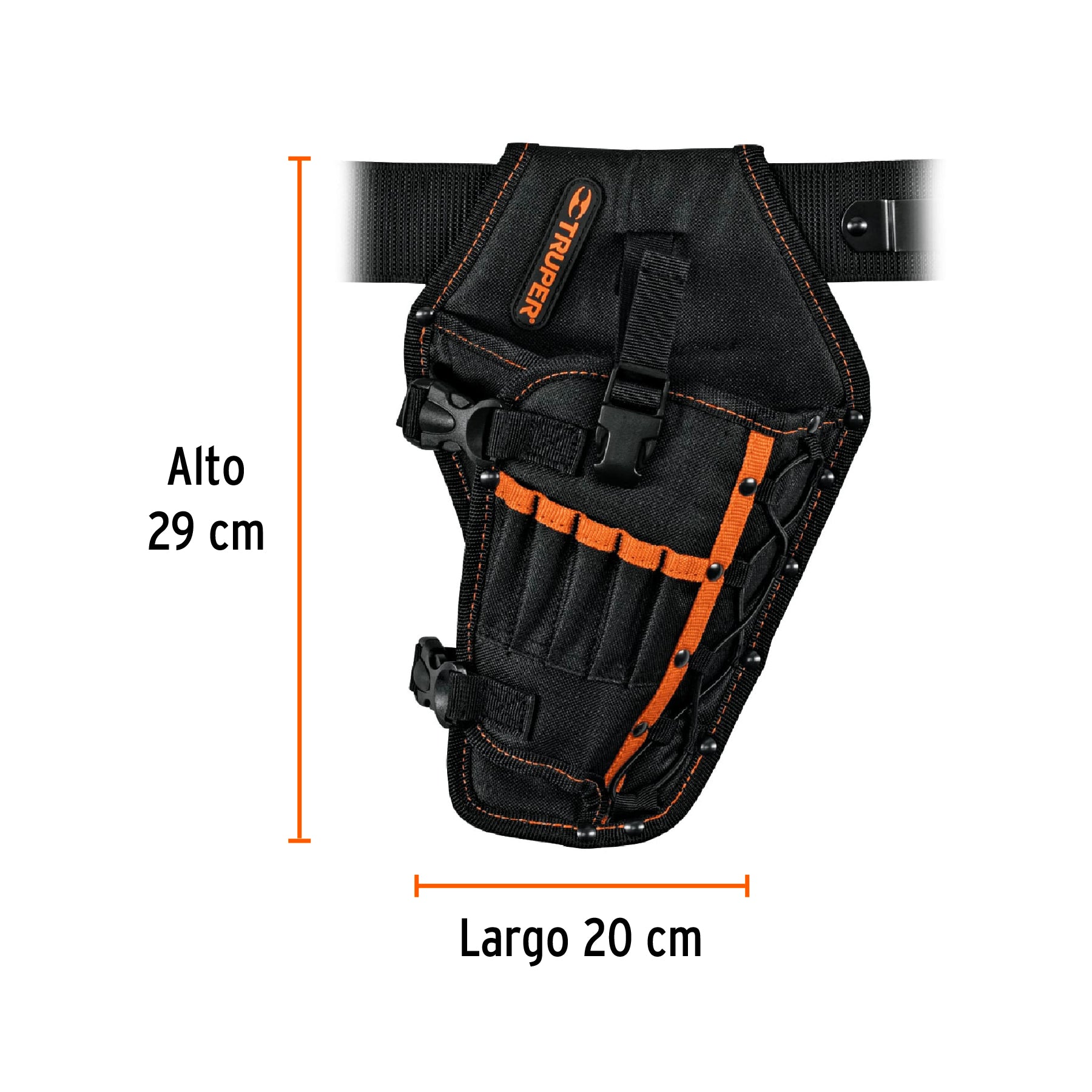 Porta taladro de poliéster, 6 compartimentos, TRUPER
