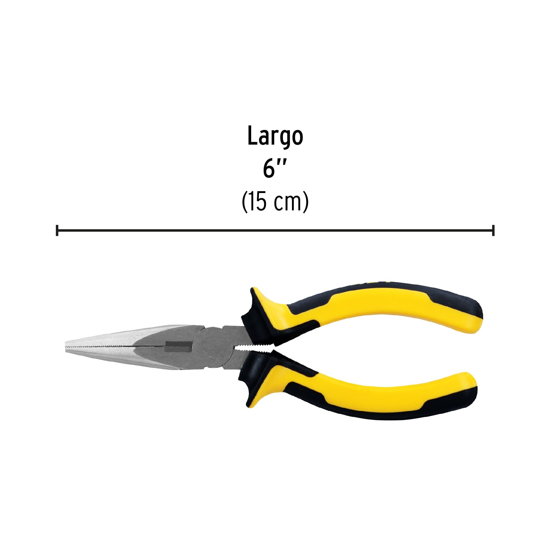 Pinza de punta y corte 6" mango Comfort Grip, PRETUL
