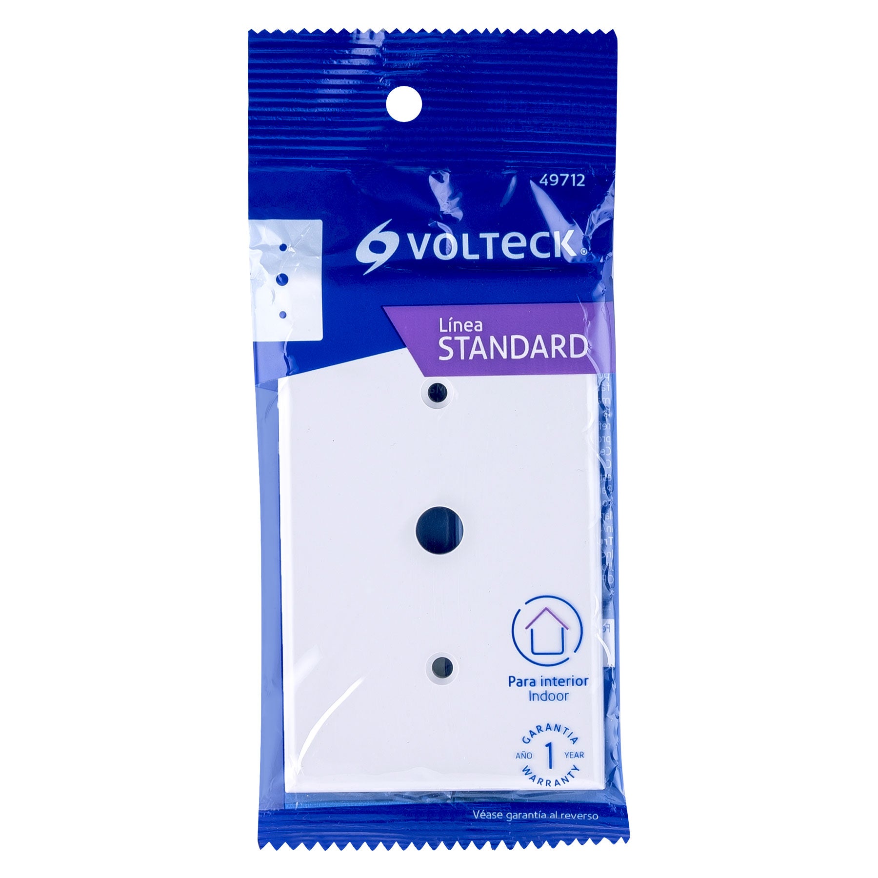 Placa de ABS para atenuador, Standard, blanco, VOLTECK