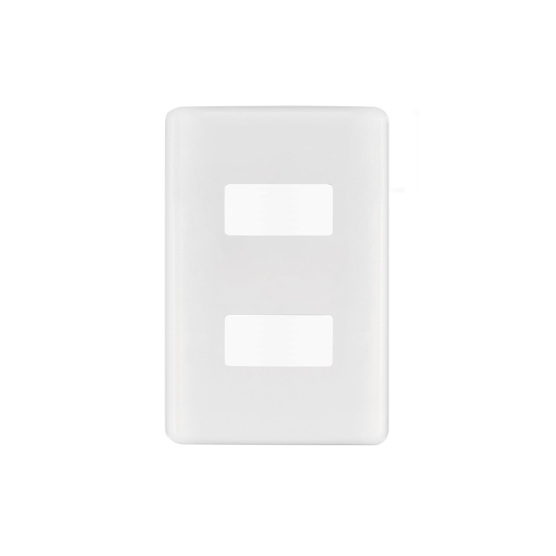 Placa 2 módulos de ABS, blanca, VOLTECK BASIC