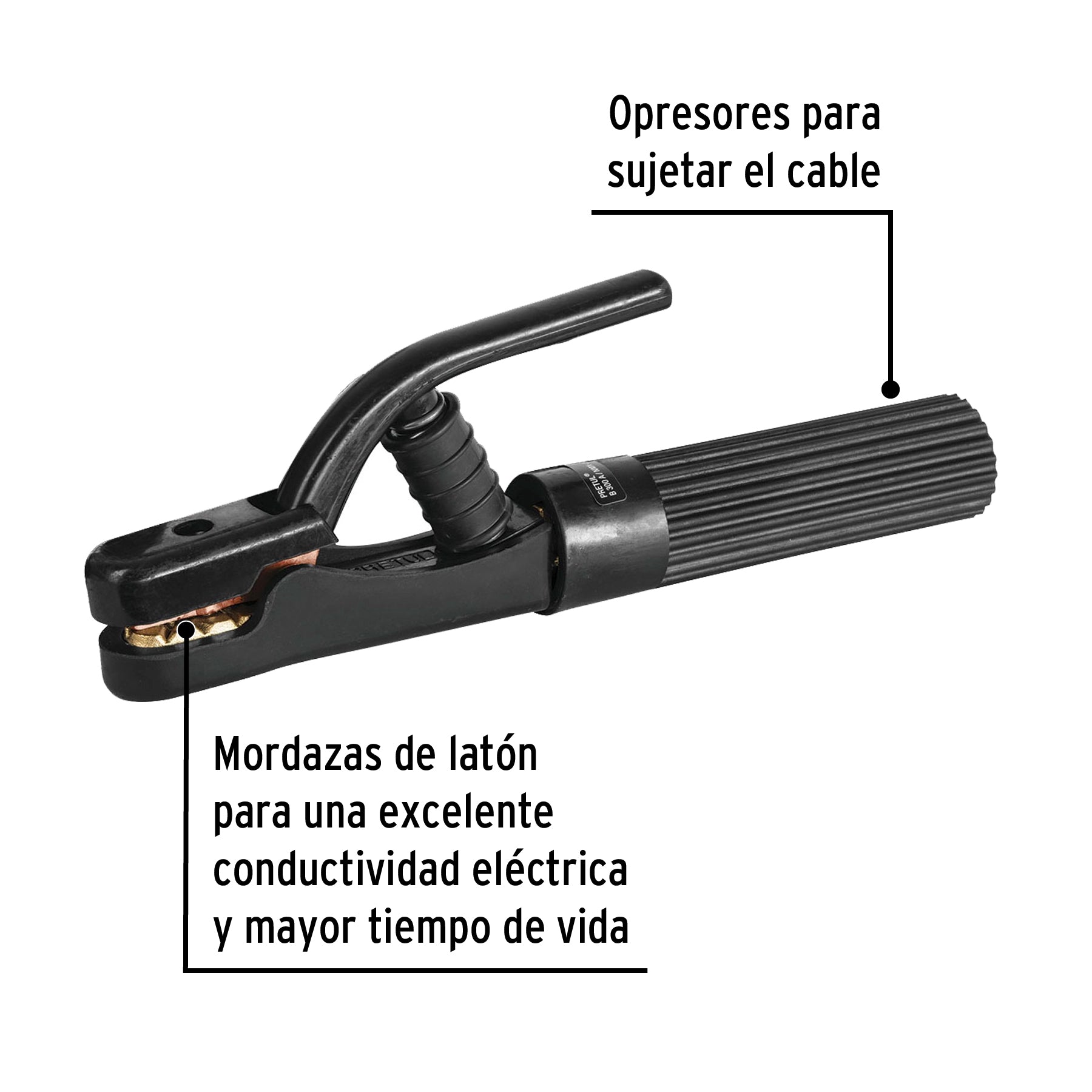 Pinza porta electrodos de 300 Amperes, PRETUL
