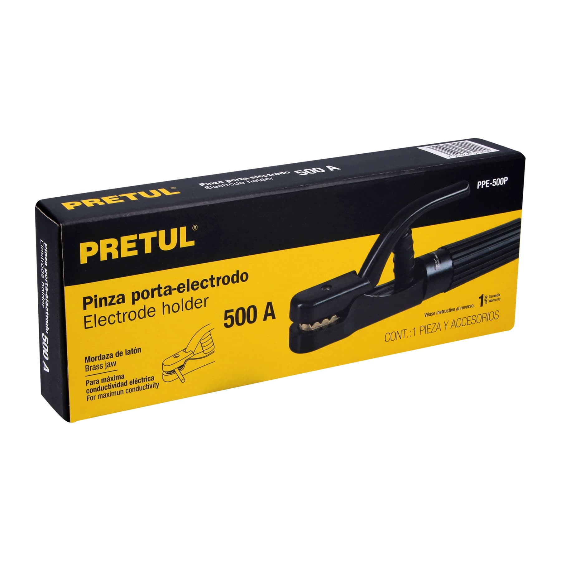 Pinza porta electrodos de 500 Amperes, PRETUL