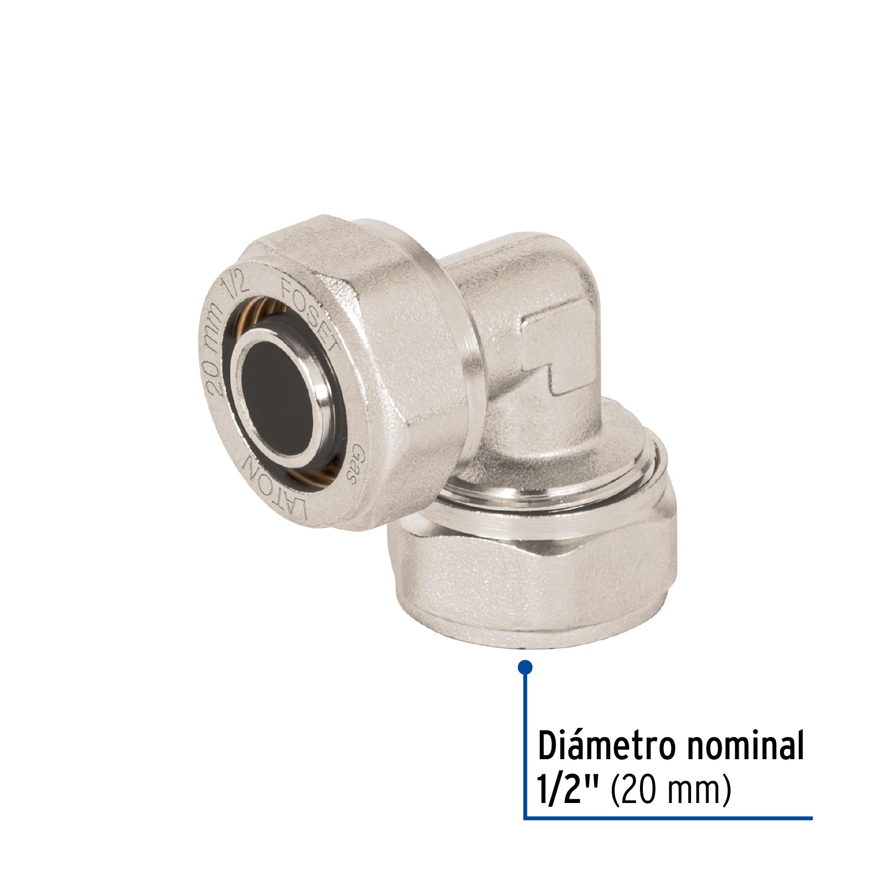 Codo 90° para PEALPE, 1/2", FOSET