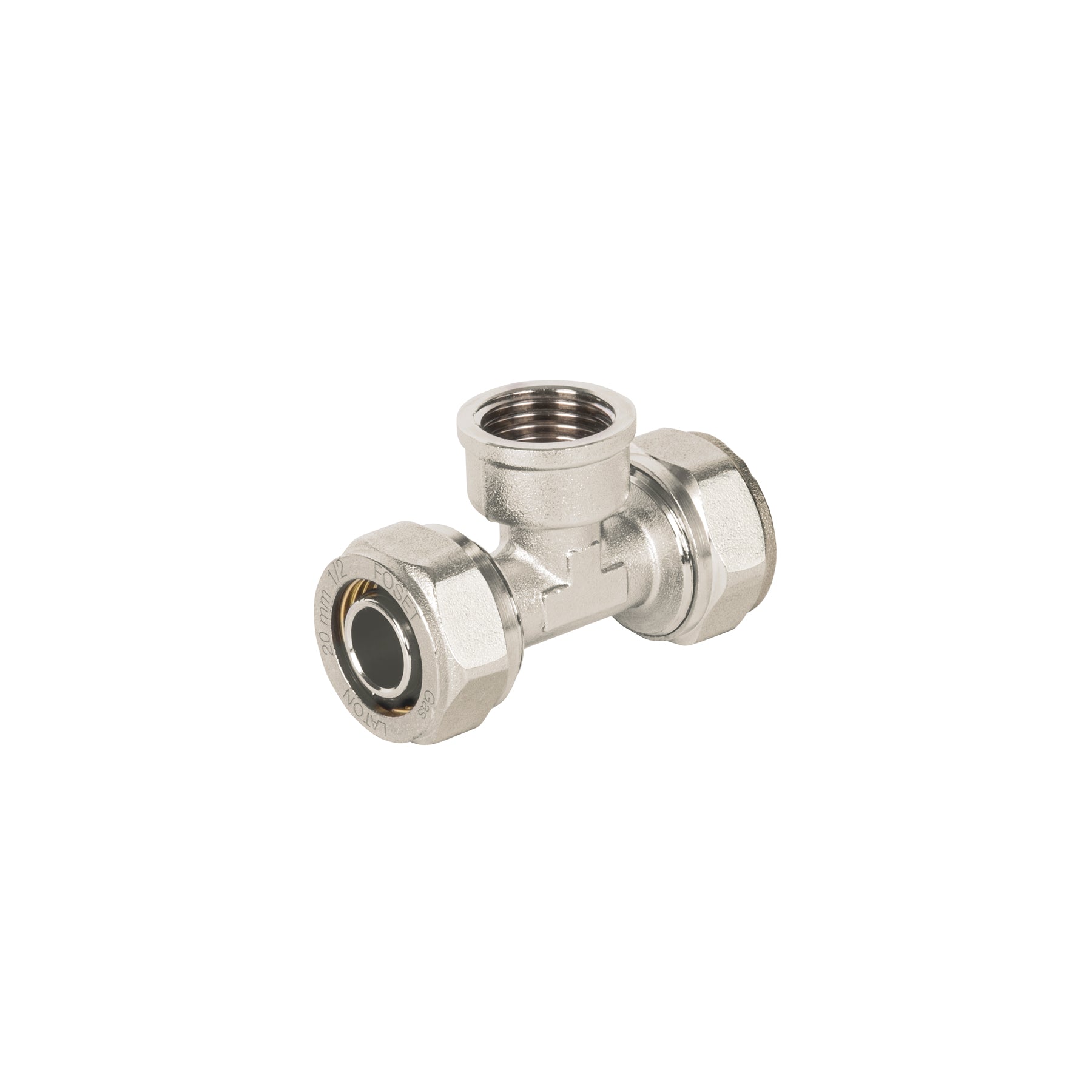 Tee para PEALPE, 1/2", con rosca hembra central, FOSET