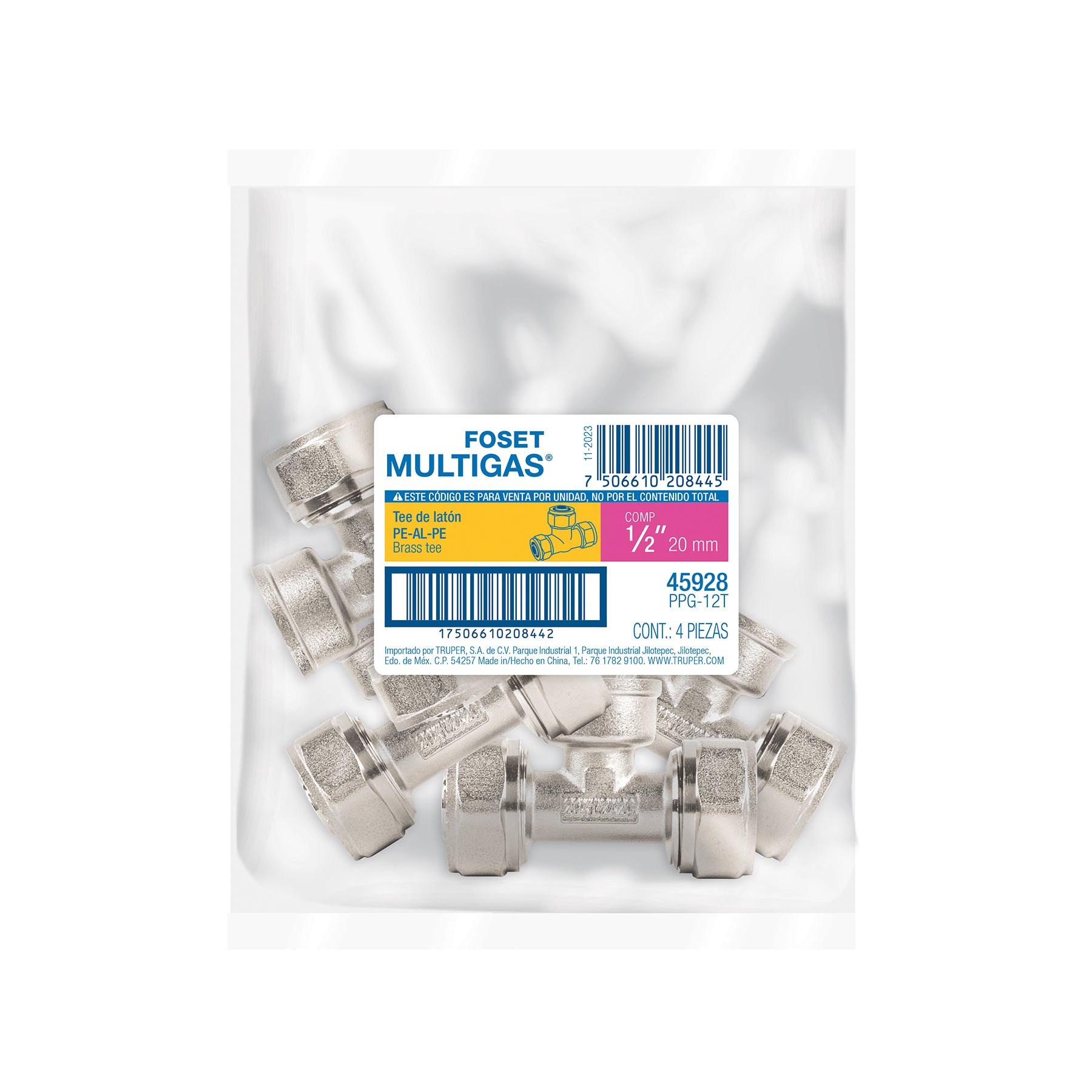 Tee para PEALPE, 1/2", FOSET
