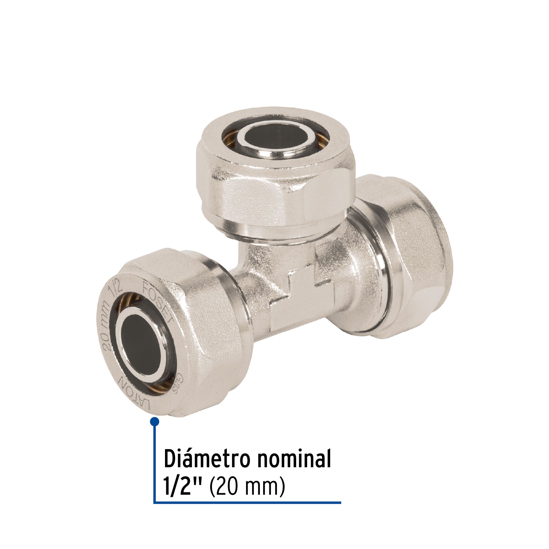 Tee para PEALPE, 1/2", FOSET