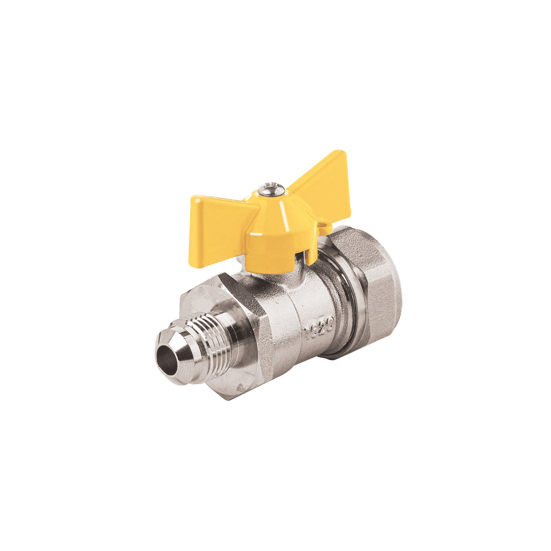 Válvula esfera para PE-AL-PE, 1/2"a flare 3/8", FOSET