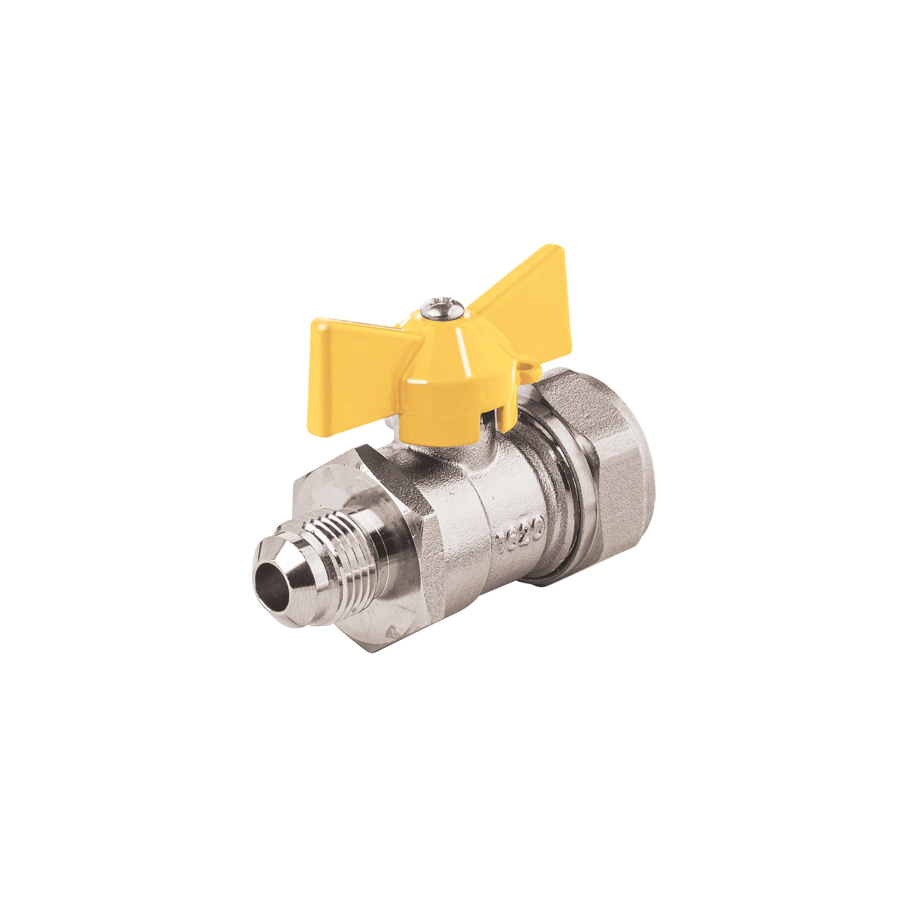 Válvula esfera para PE-AL-PE, 1/2"a flare 3/8", FOSET