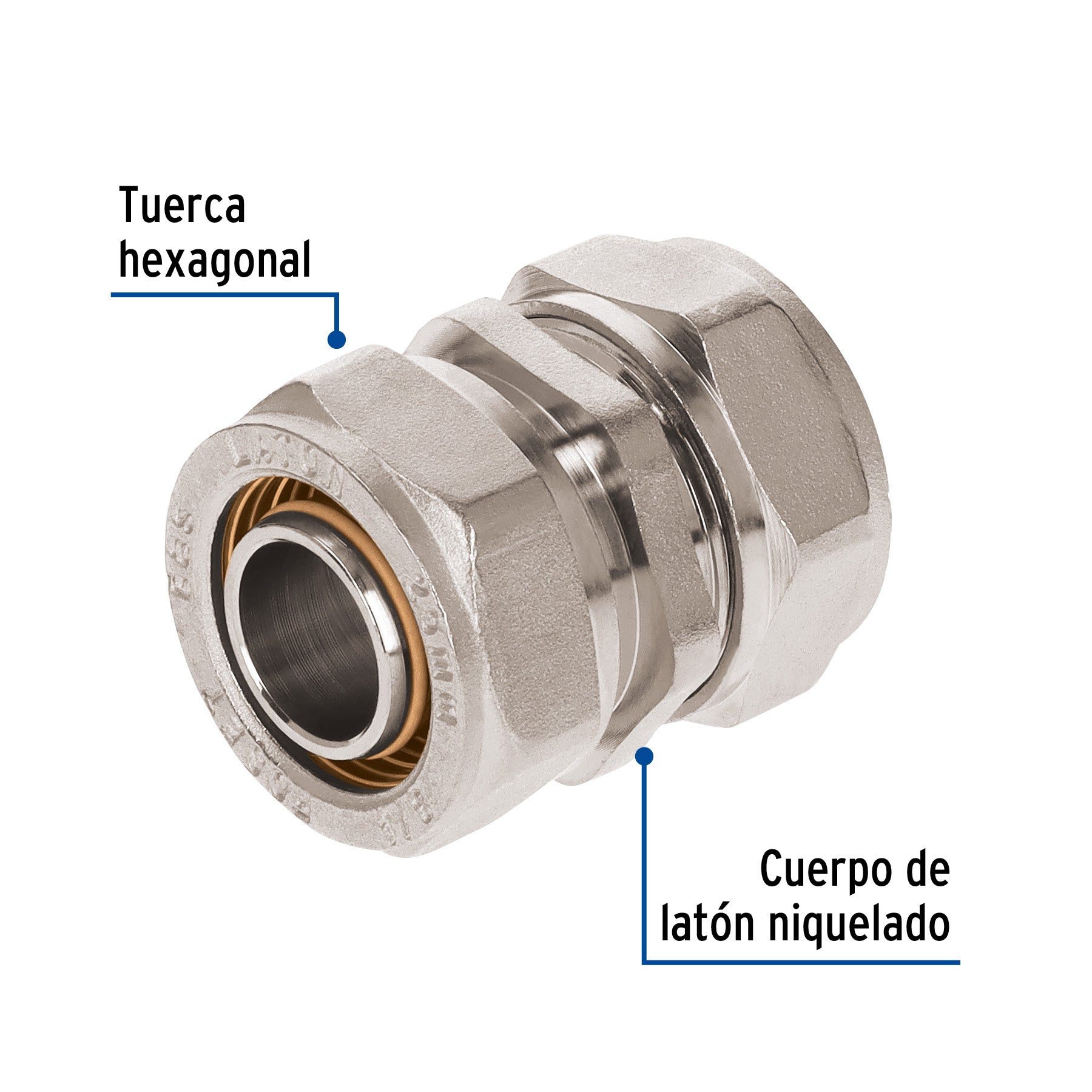 Cople de compresión para PEALPE, 3/4", FOSET