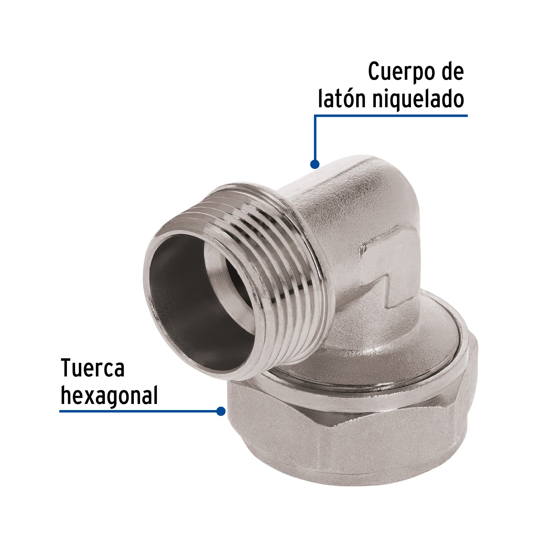 Codo 90° para PEALPE, 3/4", con rosca macho, FOSET