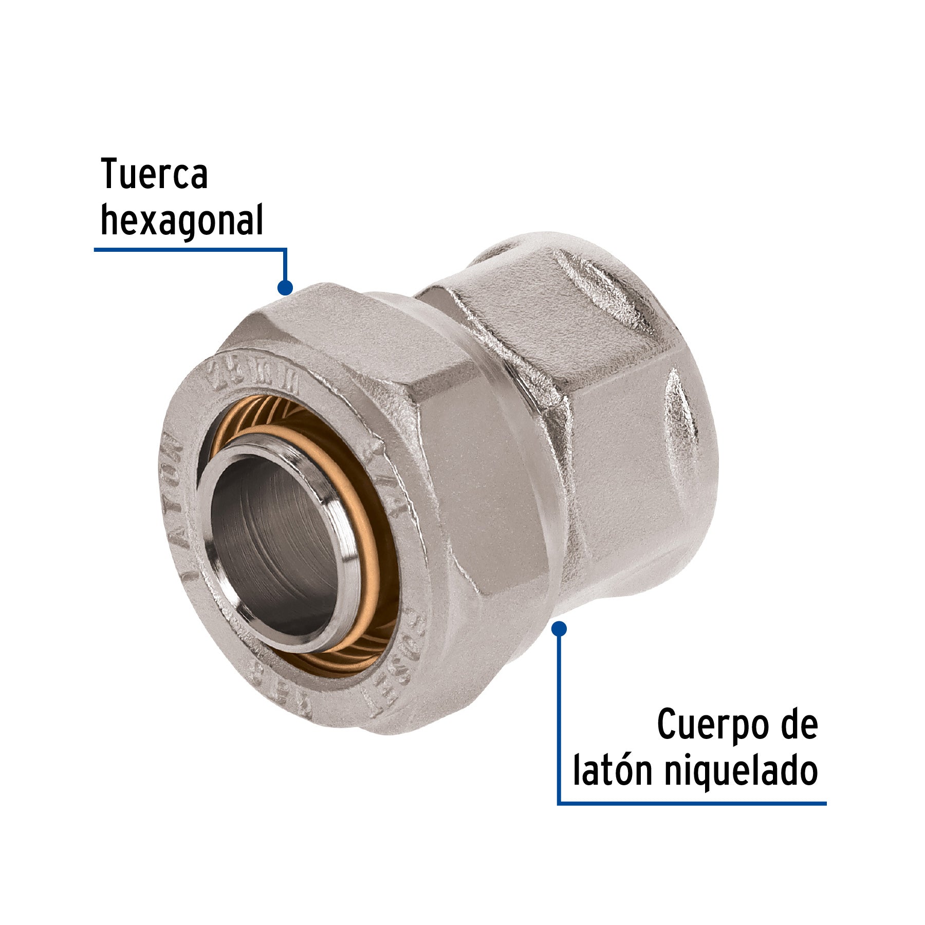 Conector para PEALPE, 3/4", con rosca hembra, FOSET
