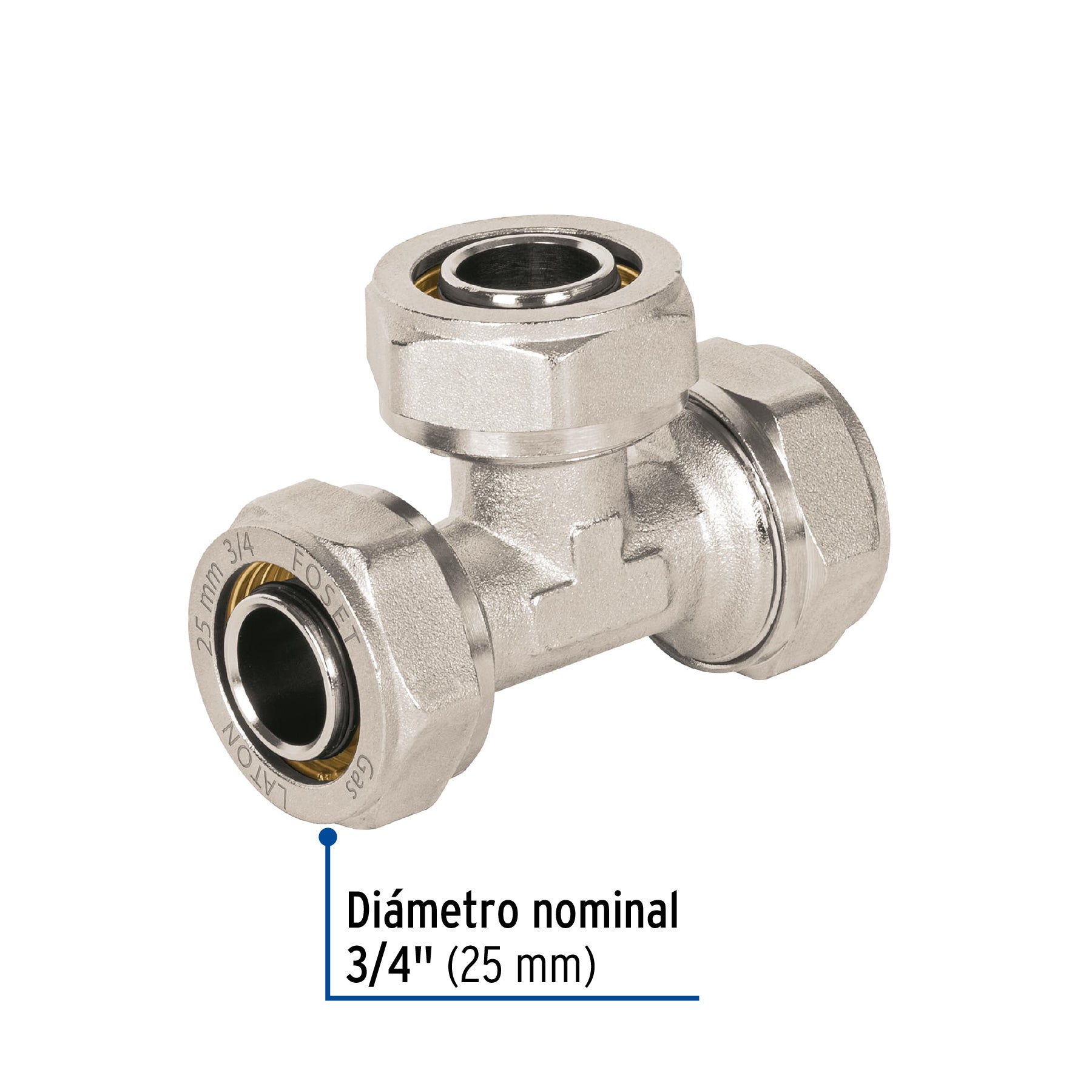 Tee para PEALPE, 3/4", FOSET