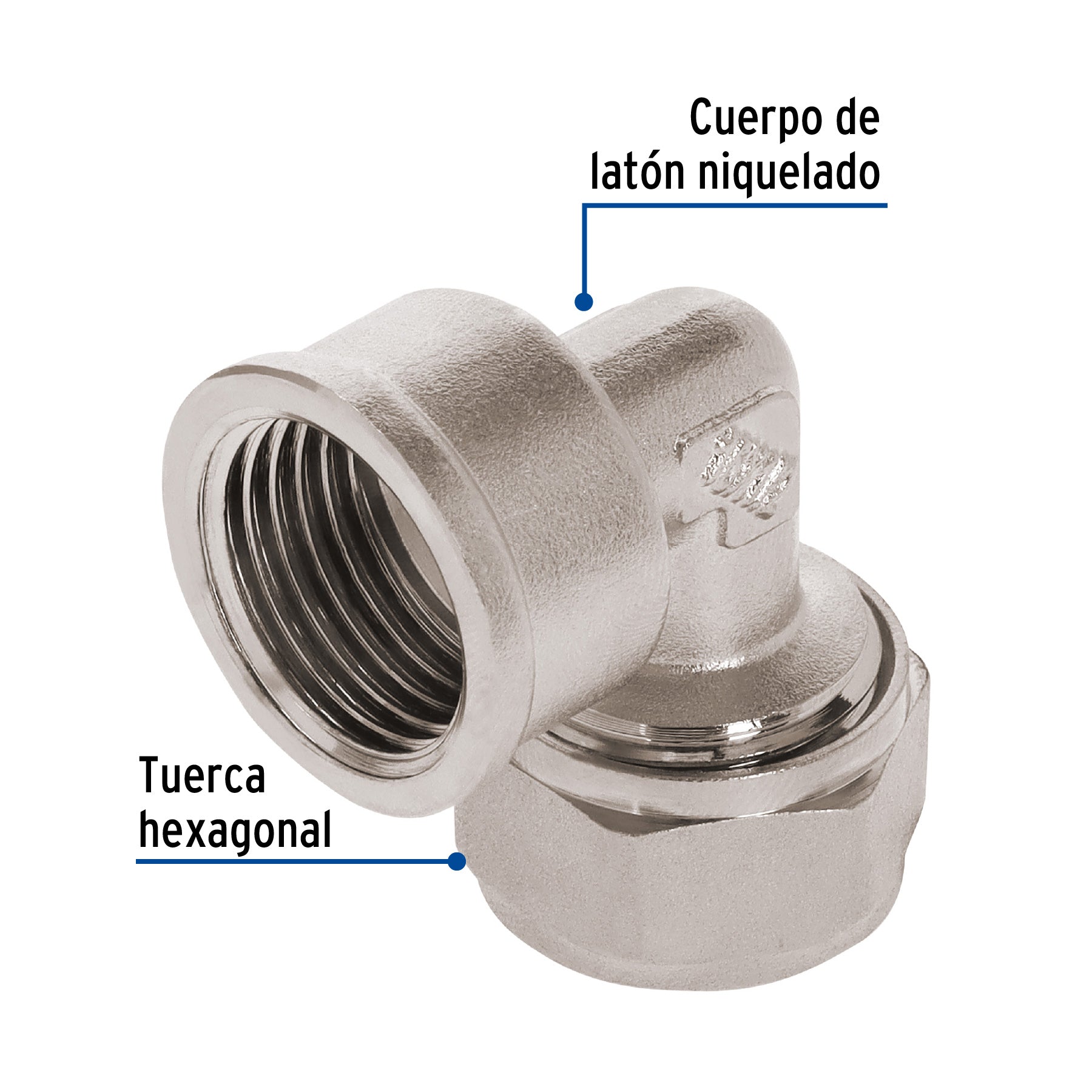 Codo 90° para PEALPE, 3/8", con rosca hembra, FOSET
