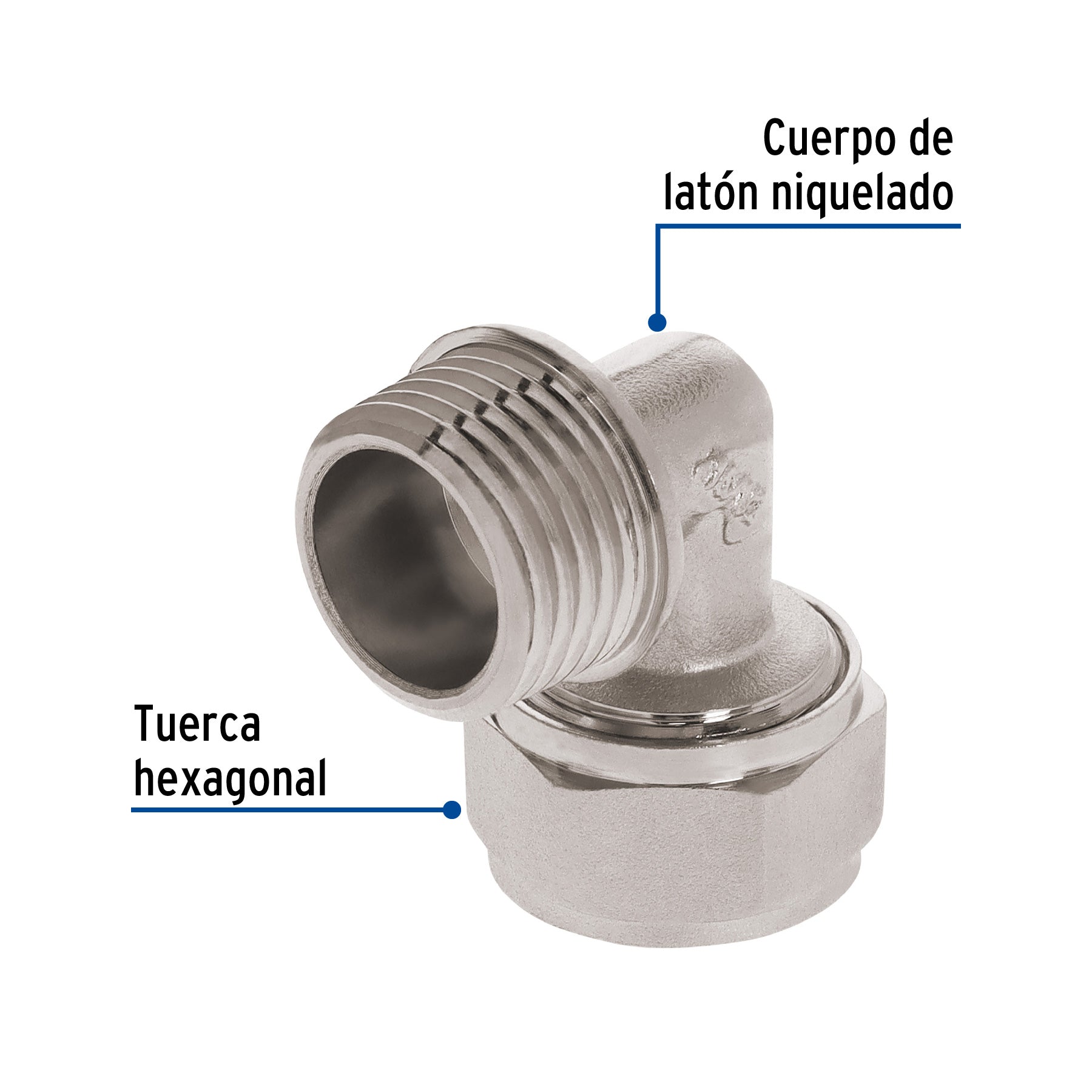 Codo 90° para PEALPE, 3/8", con rosca macho, FOSET