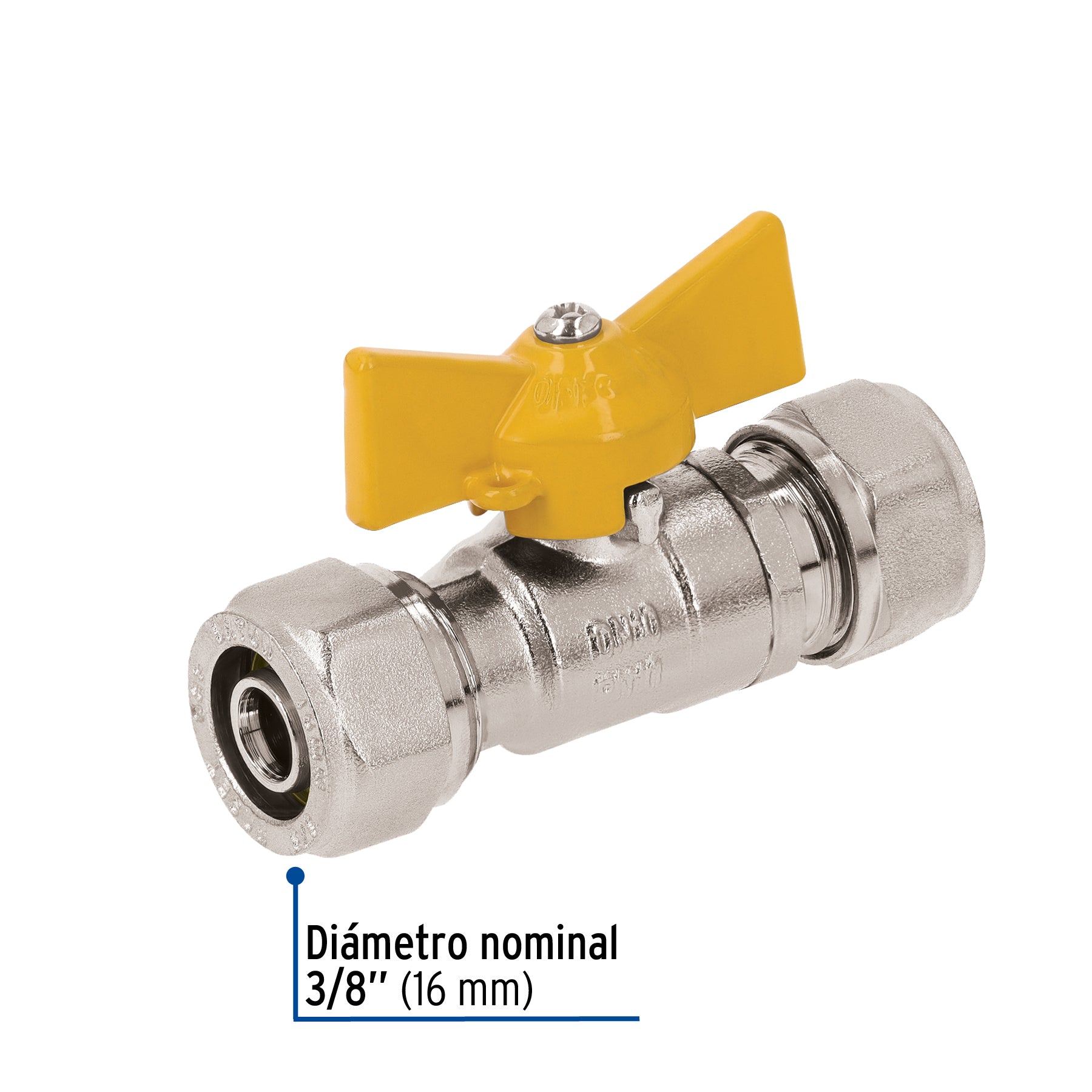Válvula esfera para PE-AL-PE, 3/8", FOSET
