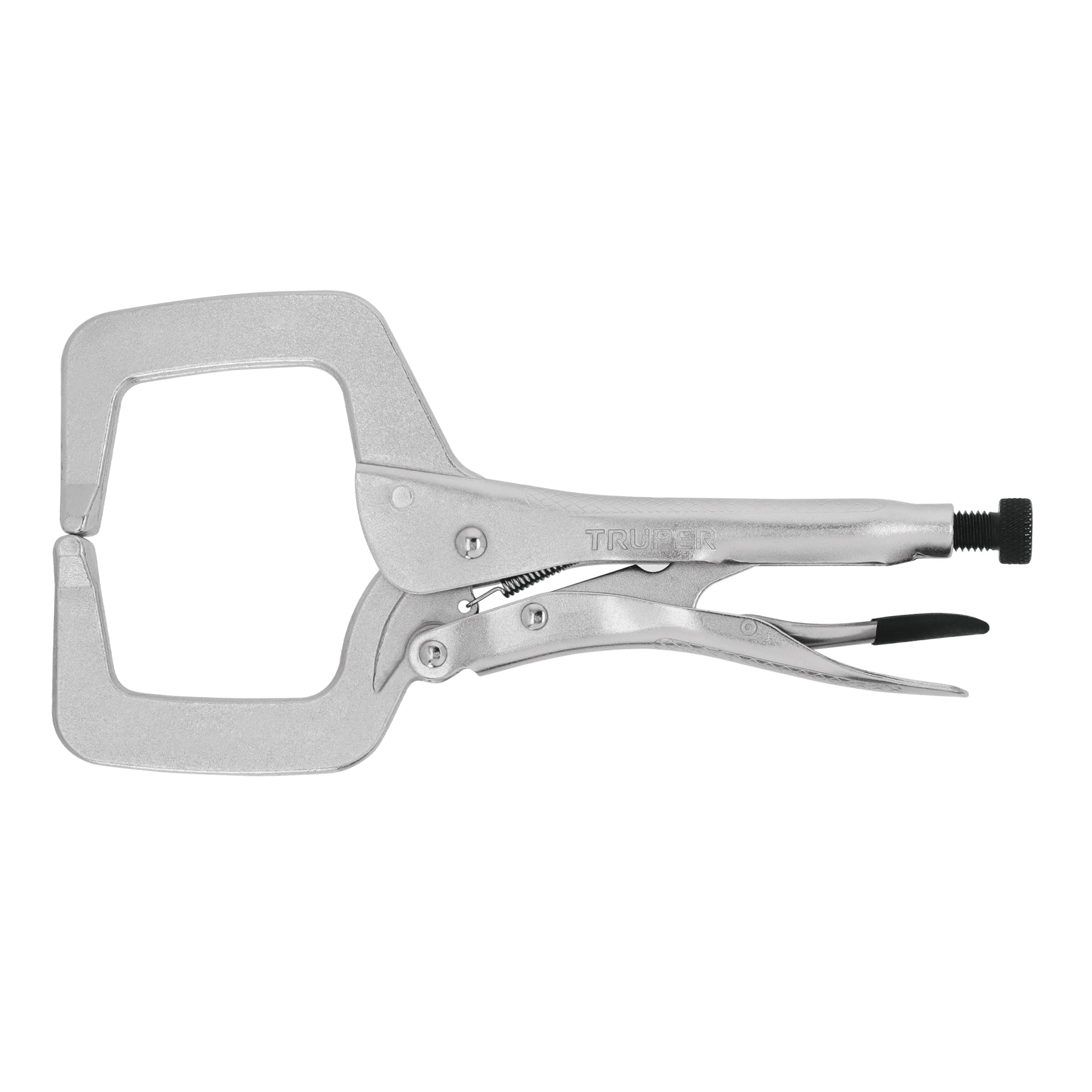 Pinza de presión 11" tipo "C" con mordaza fija, TRUPER