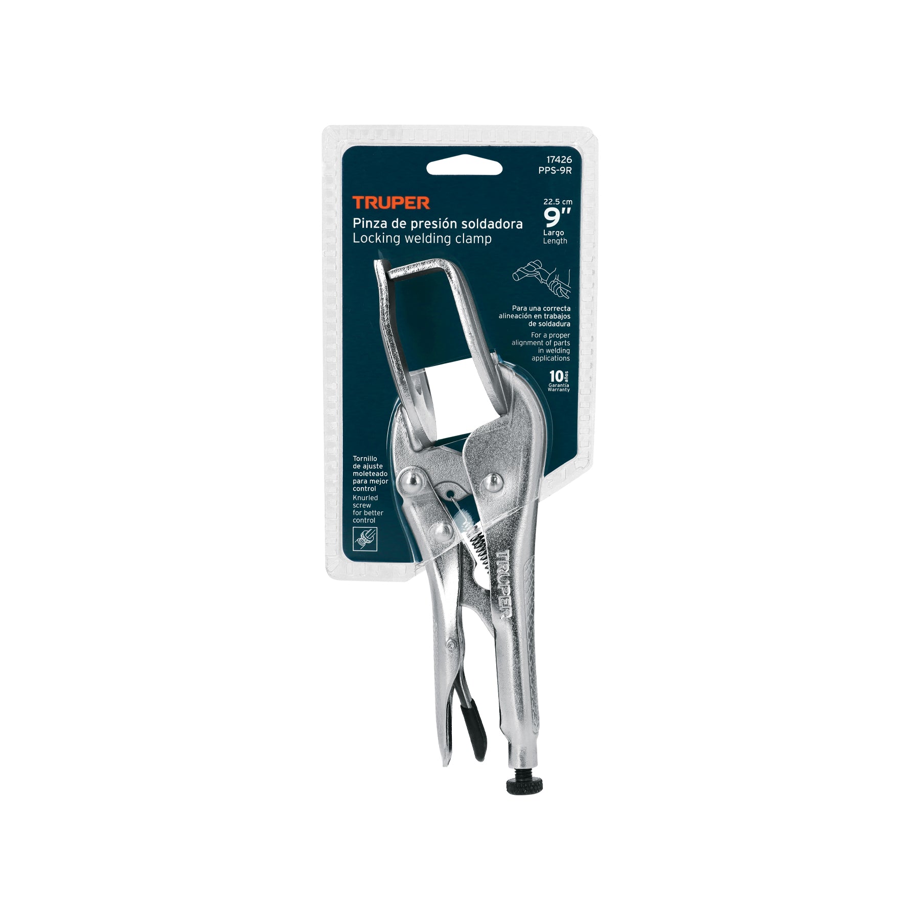 Pinza de presión 9" soldadora, TRUPER