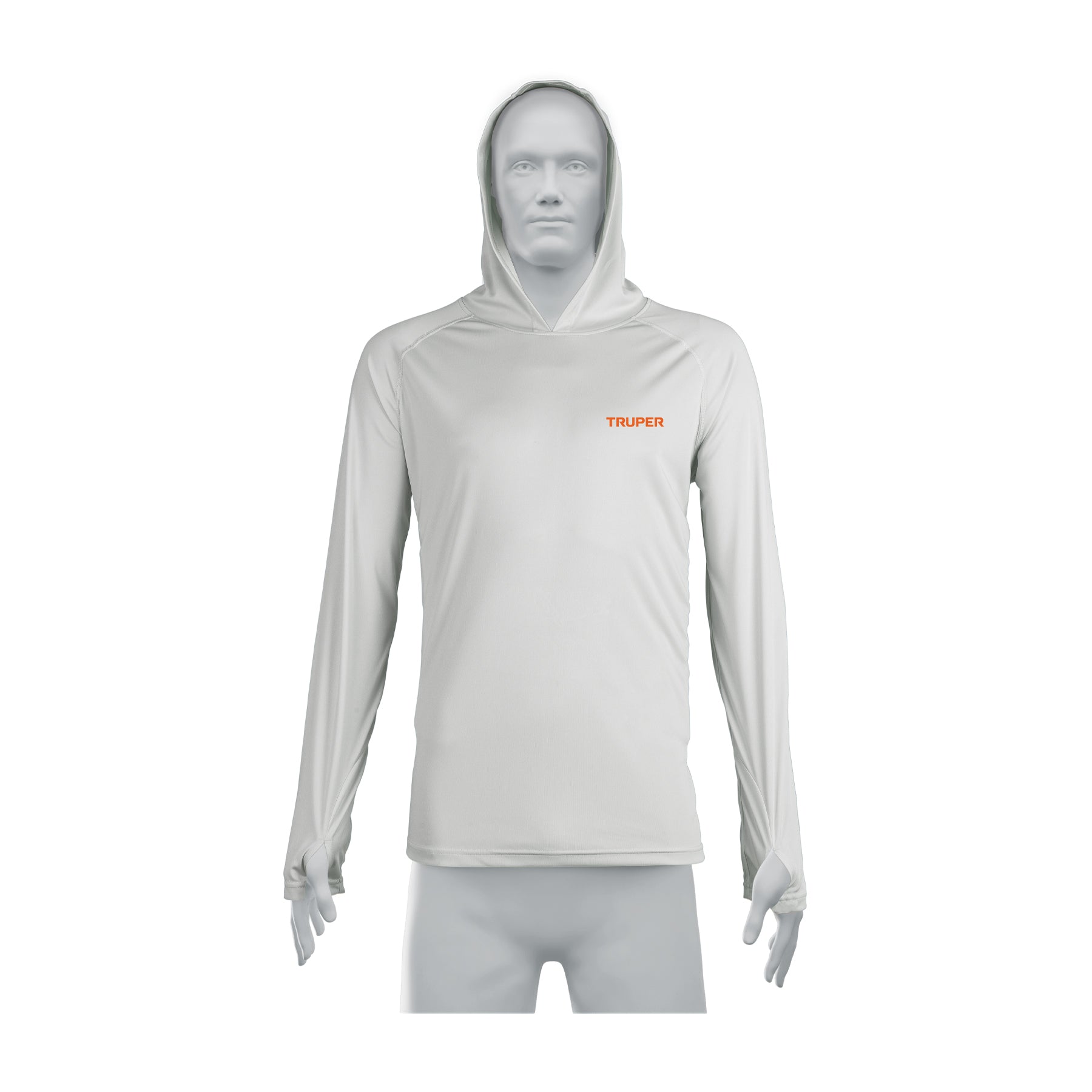 Playera protección solar, manga larga, con gorro, hombre, M