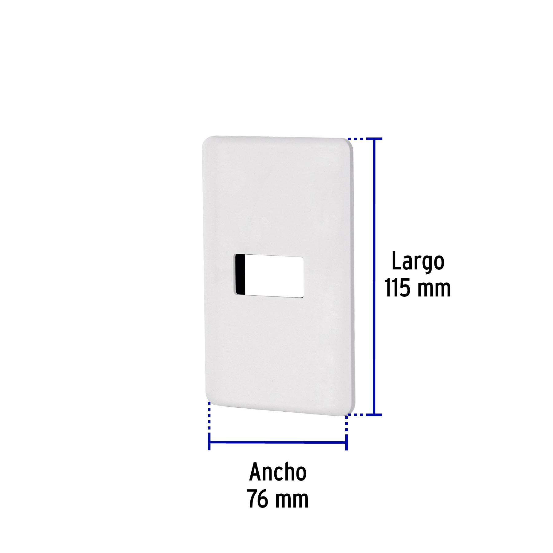 Placa 1 módulo de ABS, blanca, VOLTECK BASIC