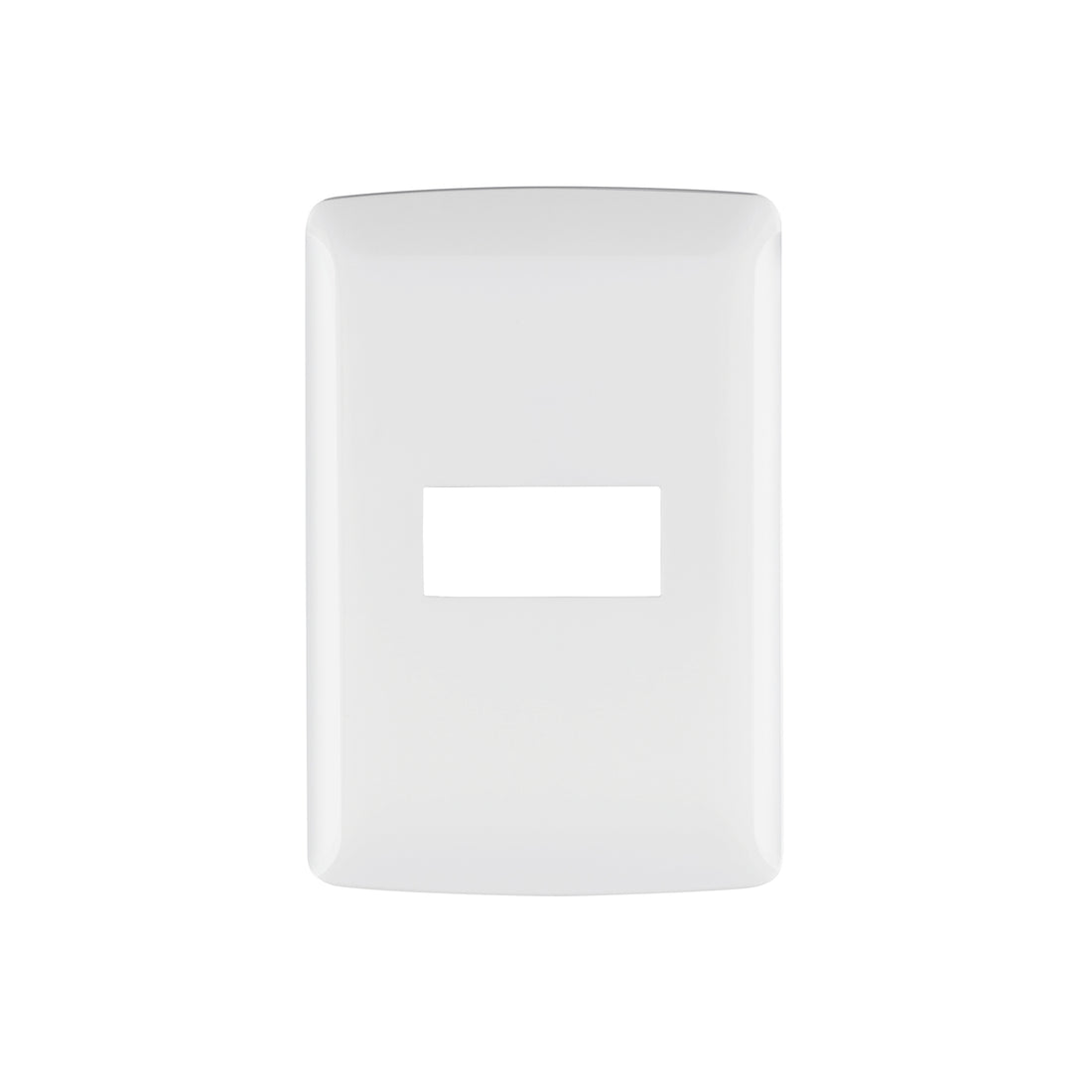 Placa 1 módulo de ABS, línea Italiana, color blanco, VOLTECK