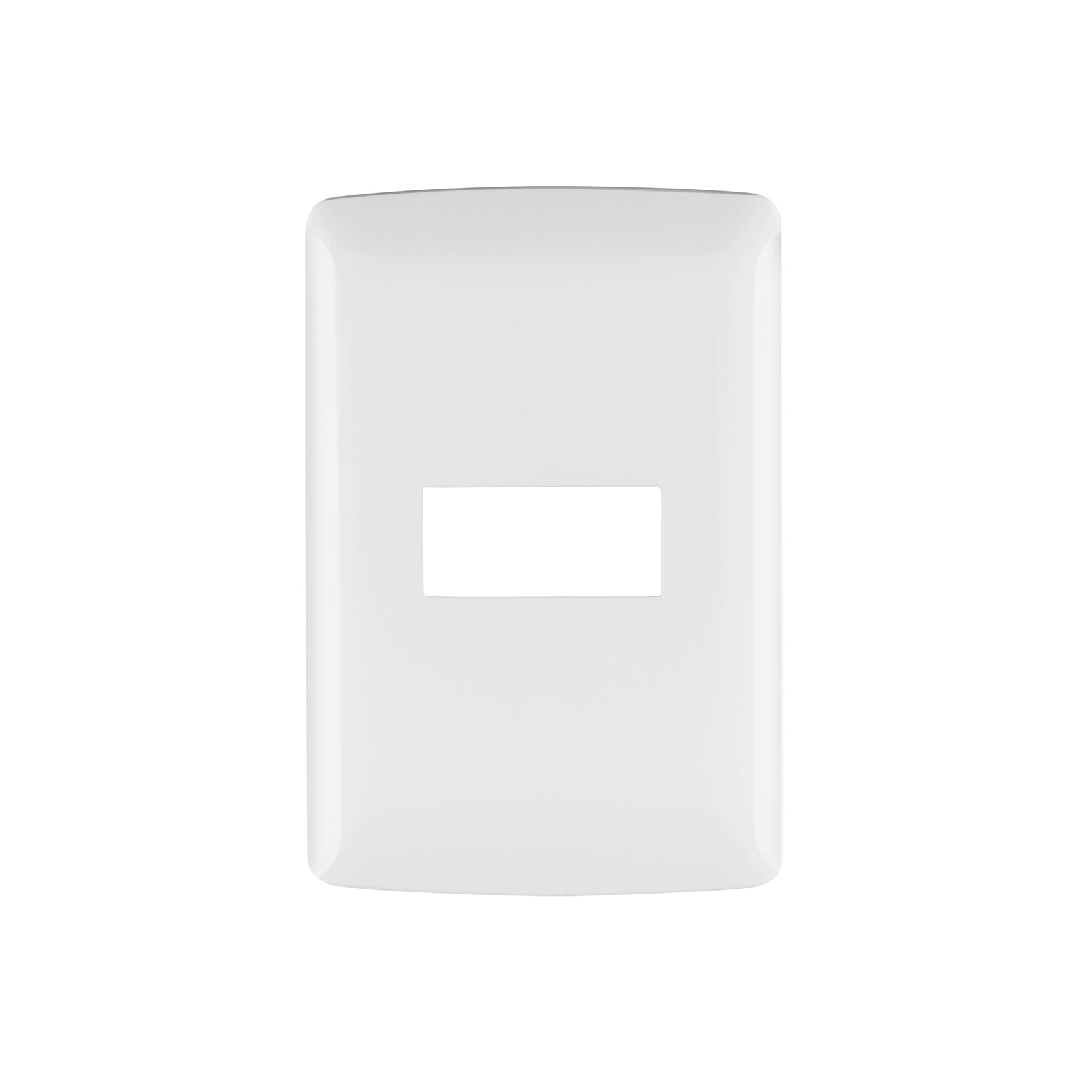 Placa 1 módulo de ABS, línea Italiana, color blanco, VOLTECK