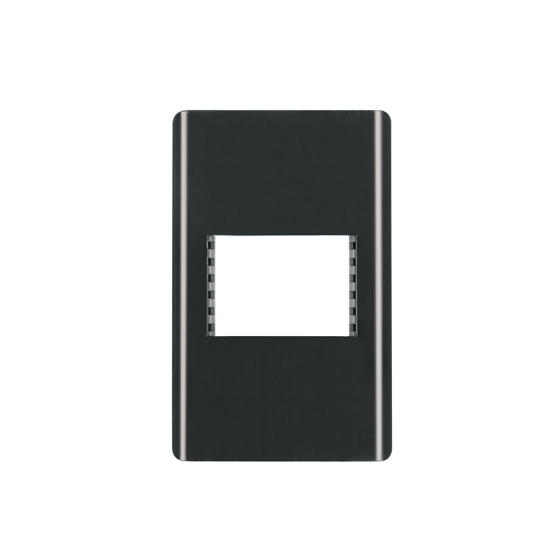 Placa negra de 1 ventana 1.5 módulos, línea Lisboa, VOLTECK