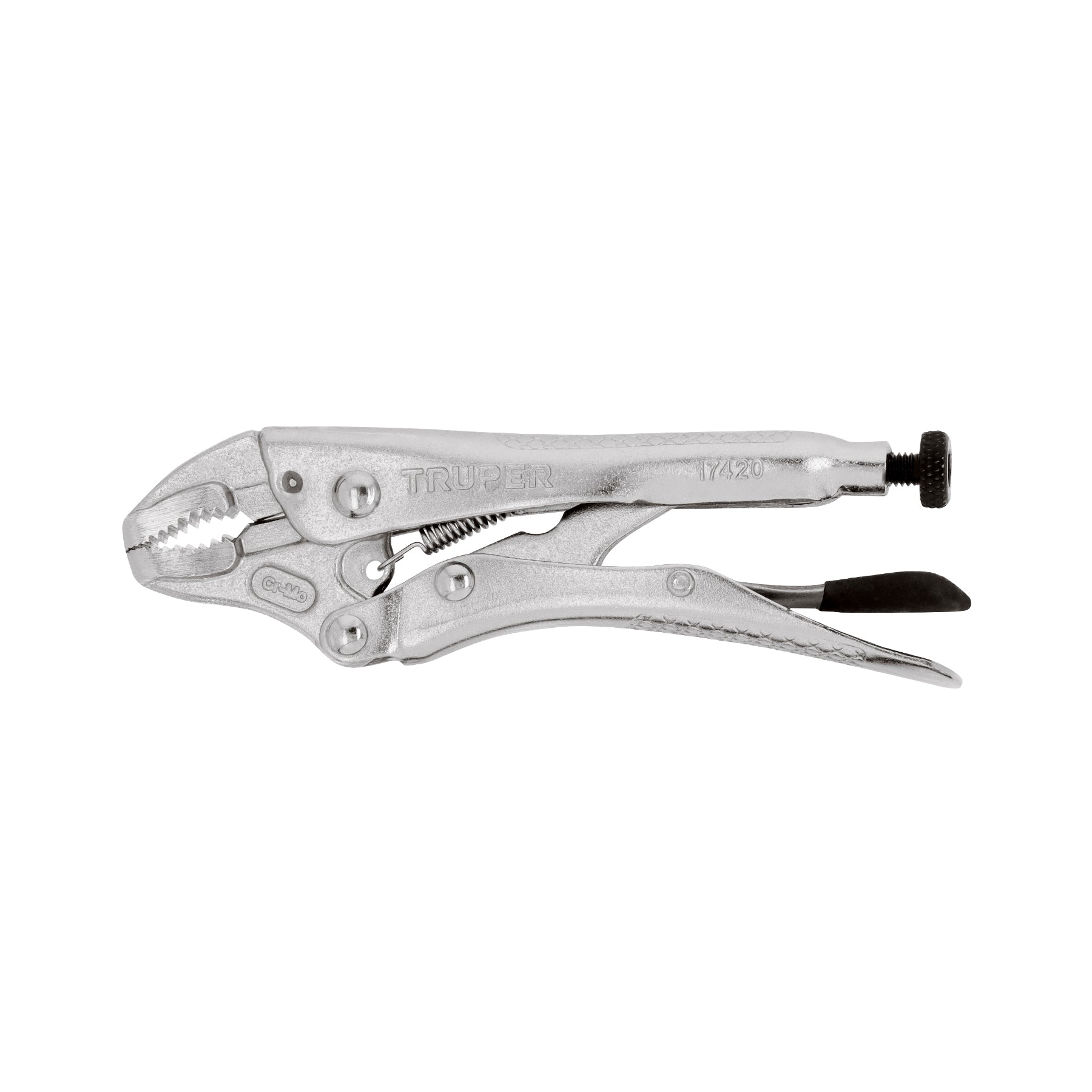 Pinza de presión 5" mordaza curva, TRUPER